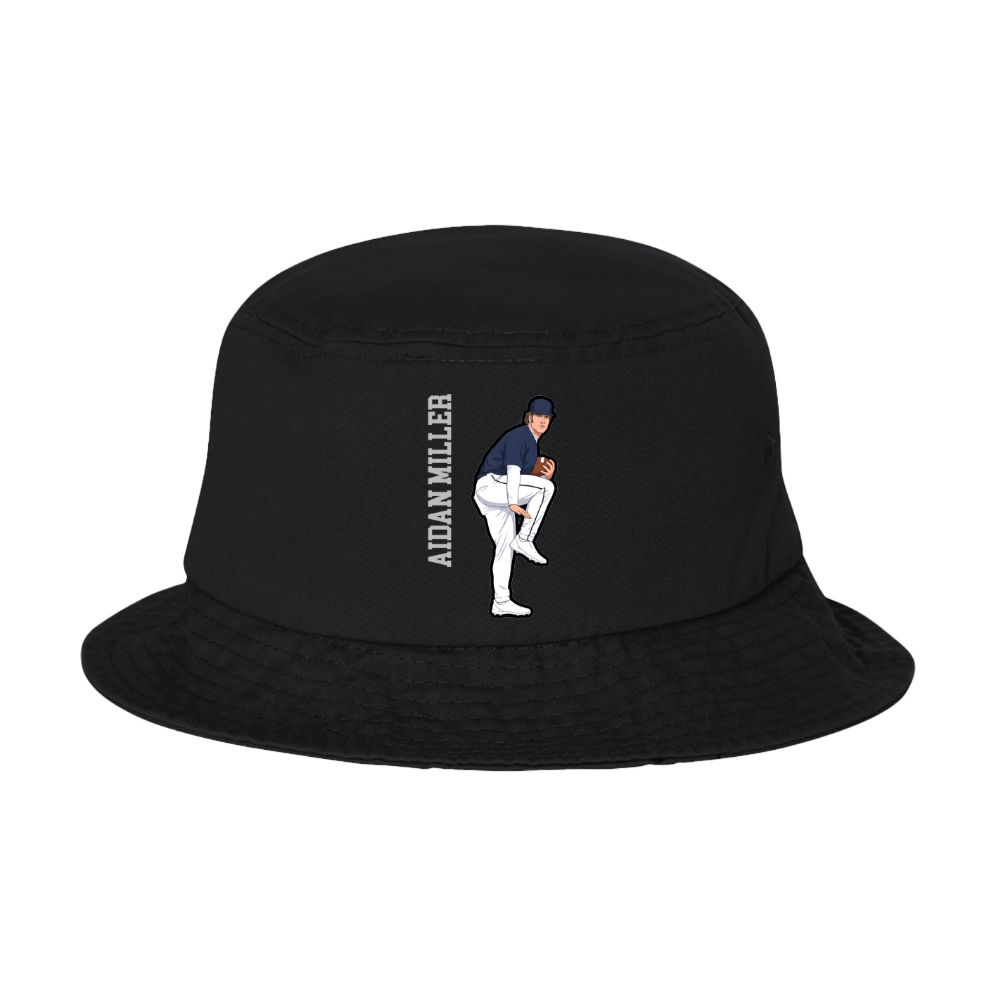 Bucket Cap — Name Vertical in Black