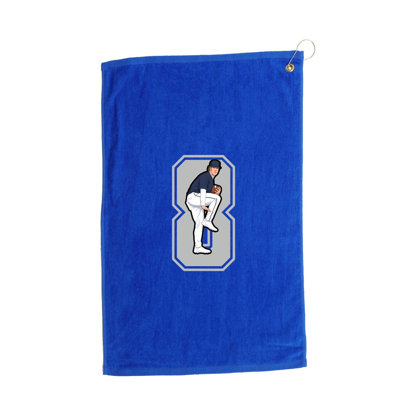 Golf Towel — Number in Royal