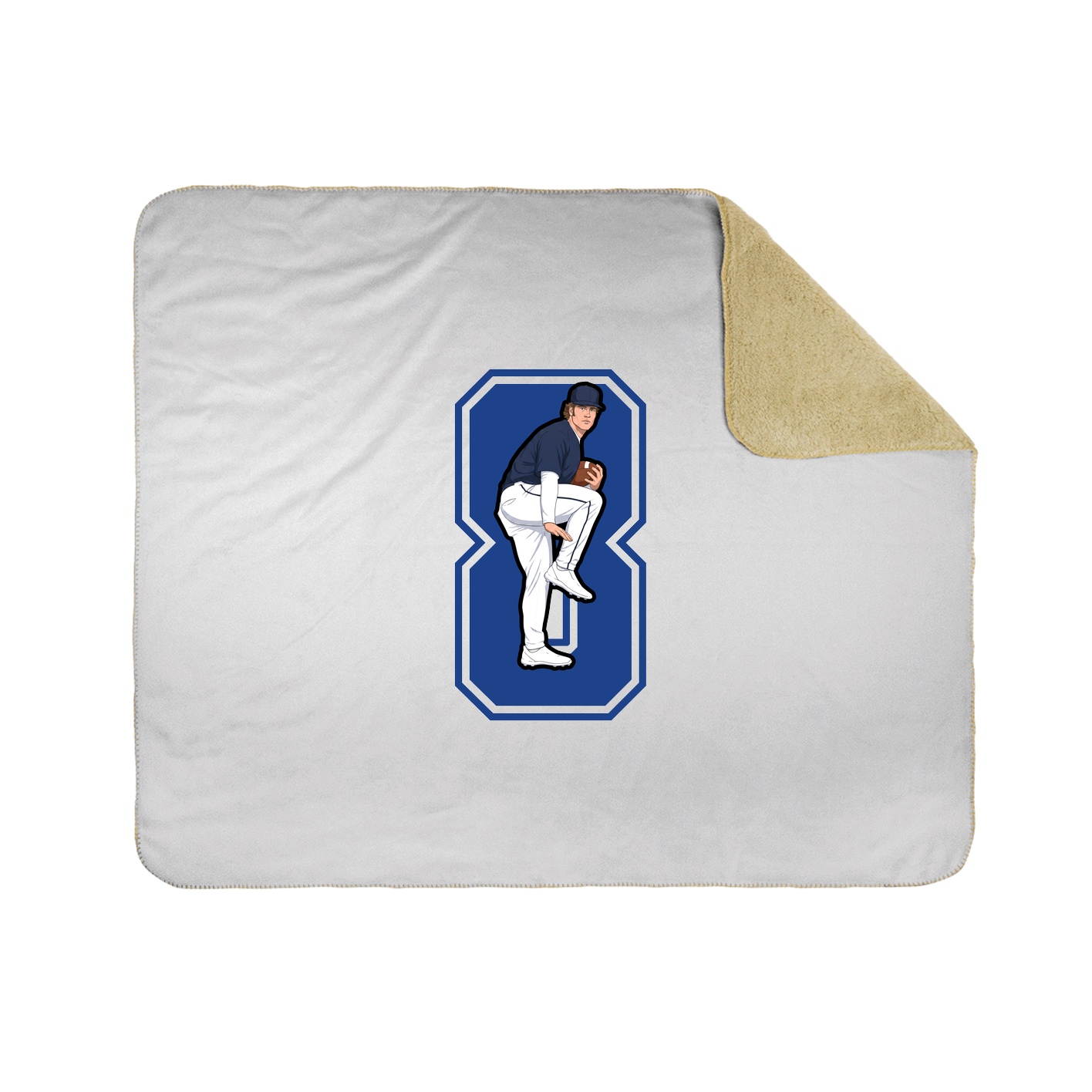 Throw Blanket — Number in White