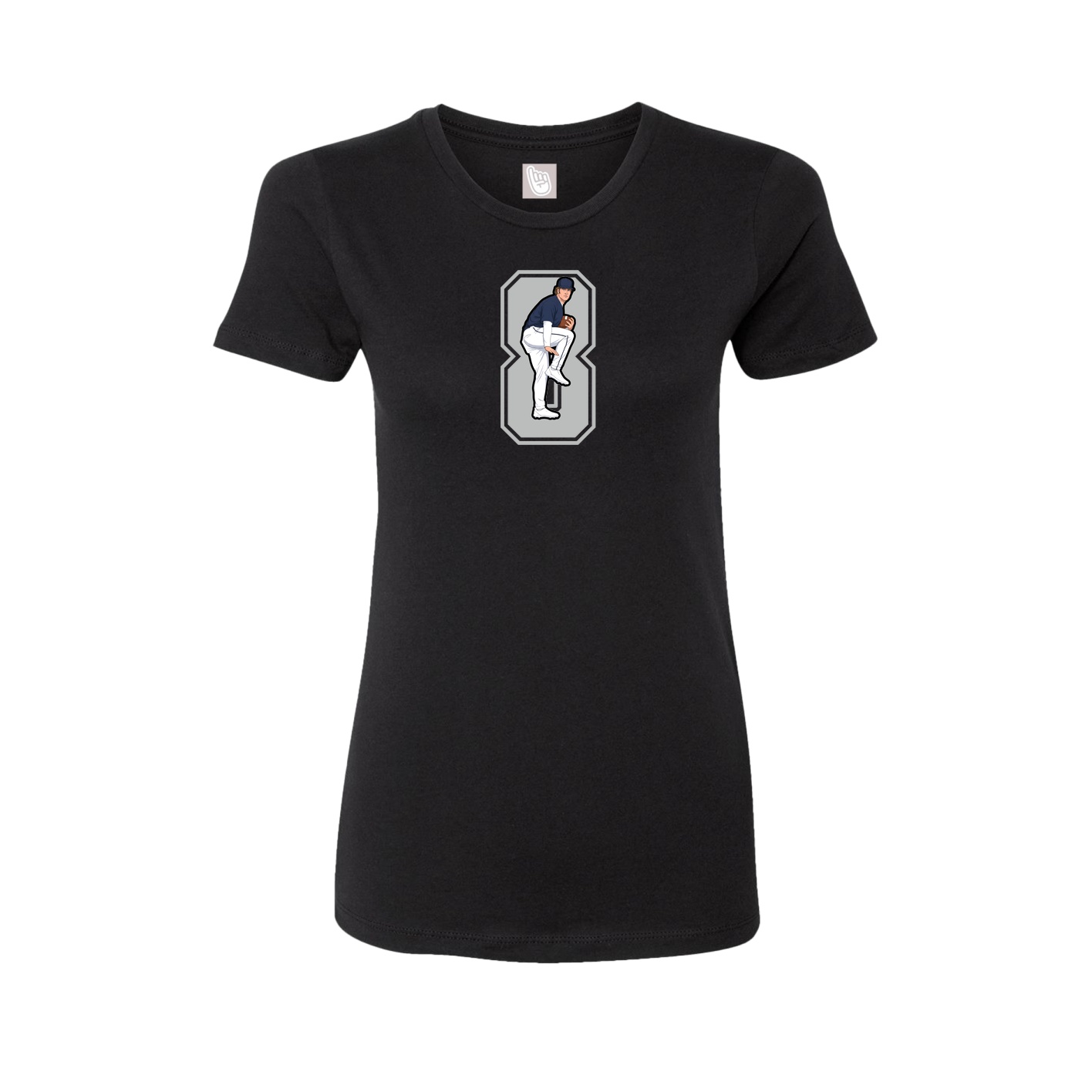 Womens Tee — Number in Black