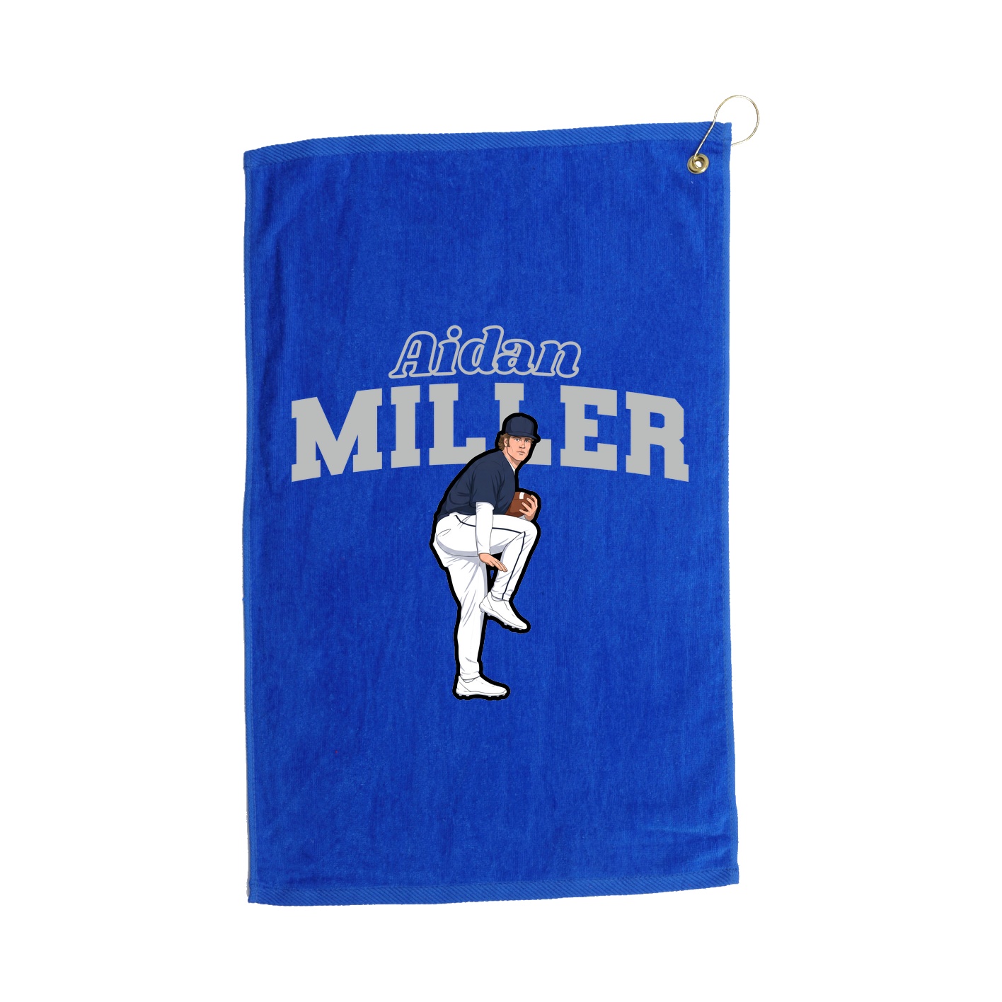 Golf Towel — Name Arch in Royal