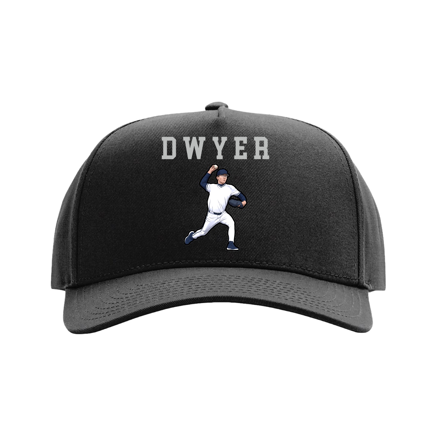 Full Fabric Five-Panel Champ Cap — Shirsey in Black