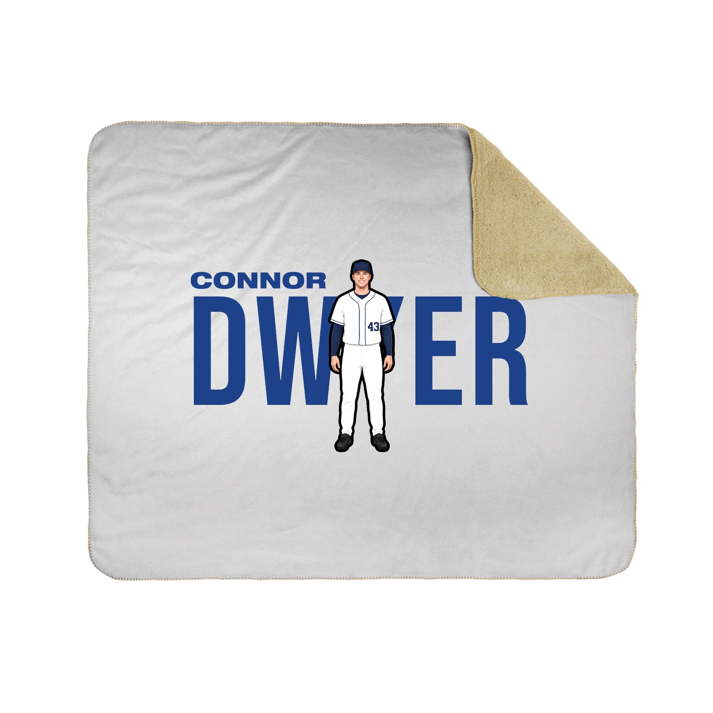 Throw Blanket — Player Name in White