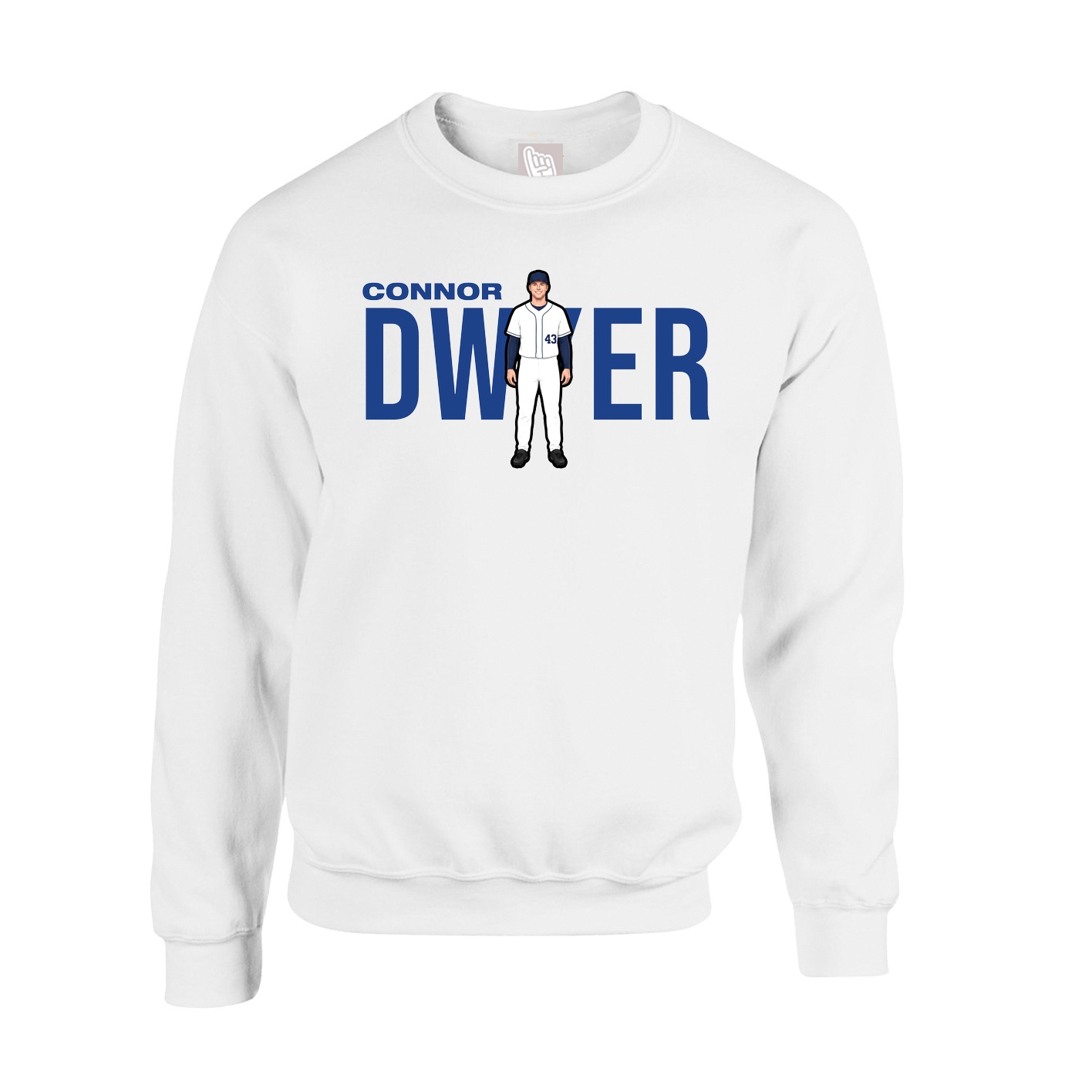 Fleece Crew — Player Name in White