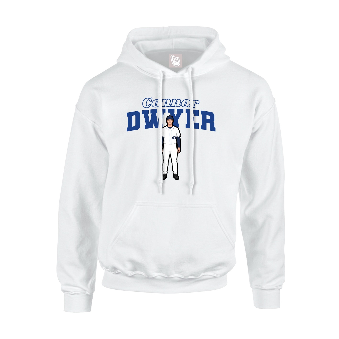 Hoodie — Name Arch in White