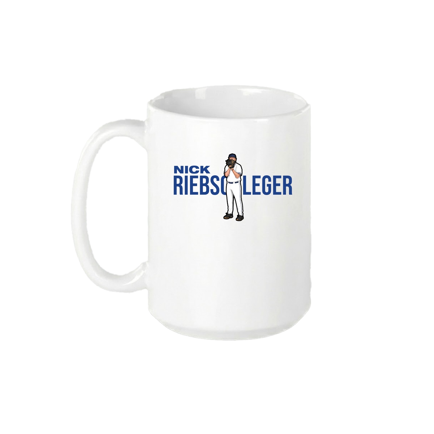 15oz Coffee Mug — Player Name in White