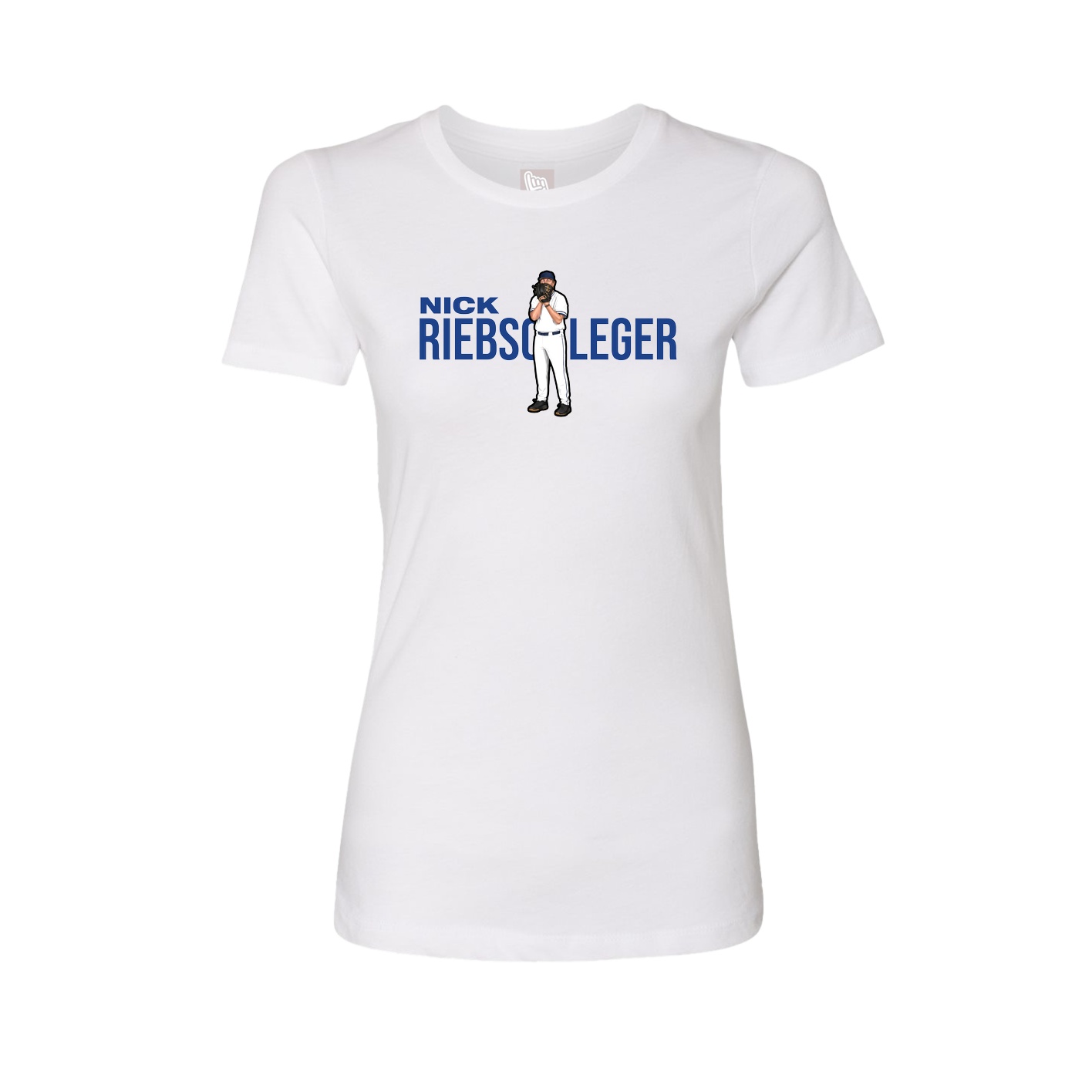 Fitted Women's Tee — Player Name in White