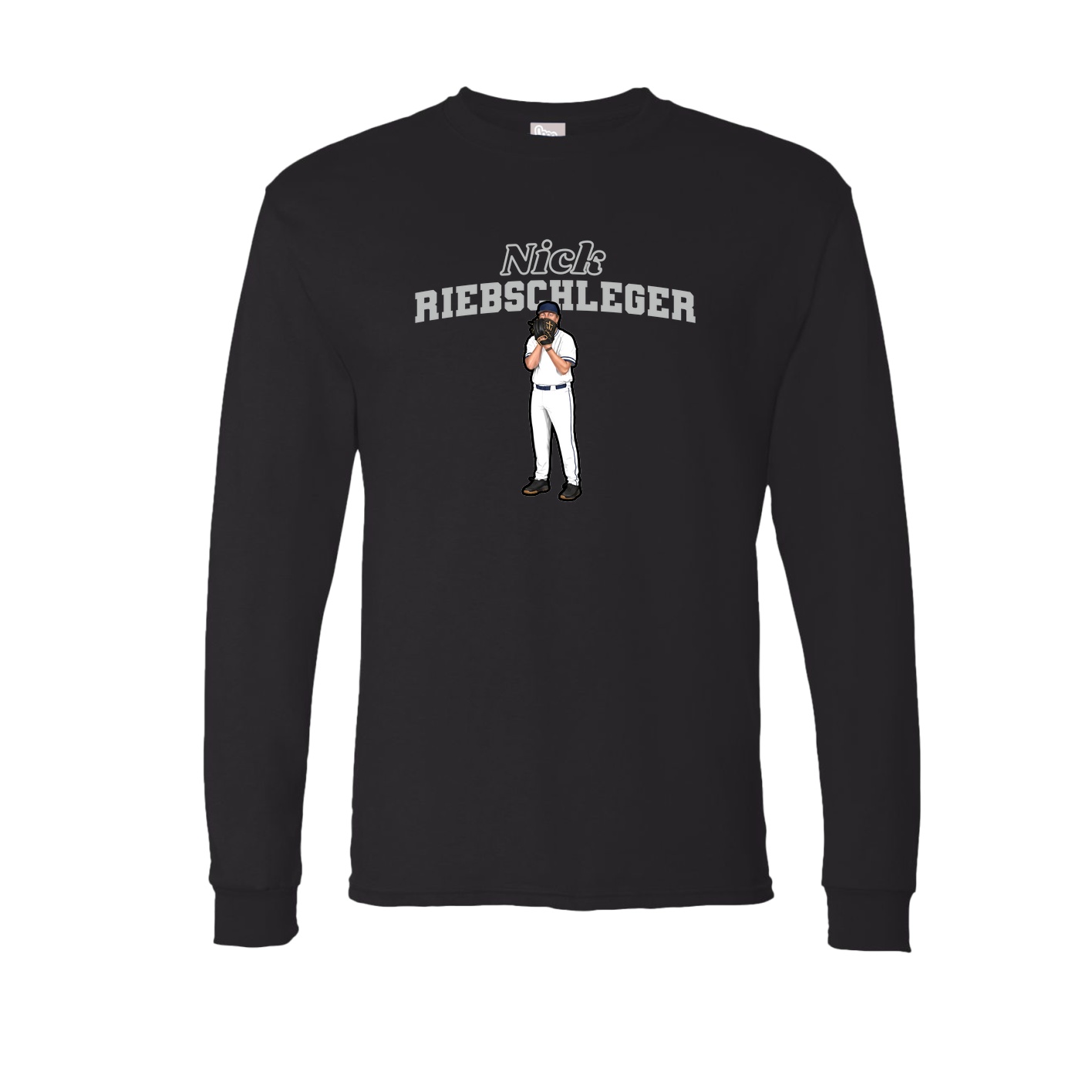 Long Sleeve Tee — Name Arch in Black