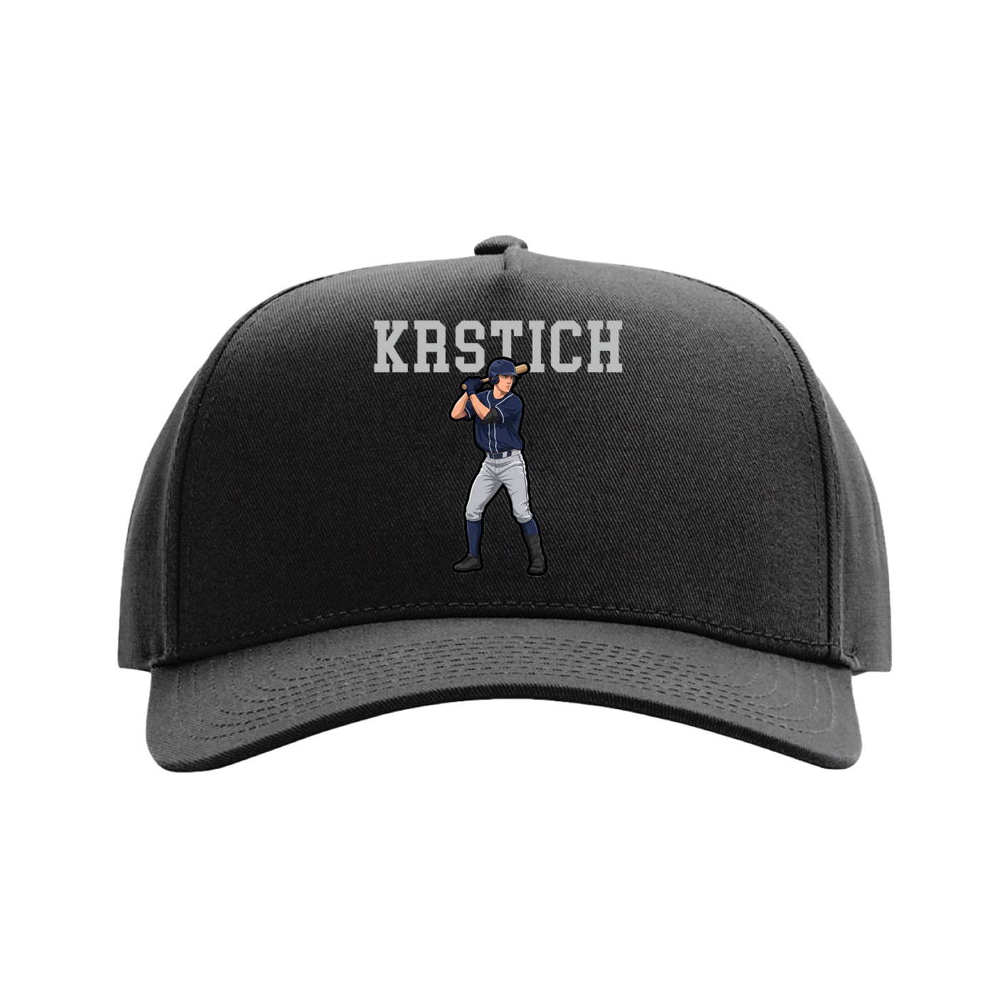 Full Fabric Five-Panel Champ Cap — Shirsey in Black