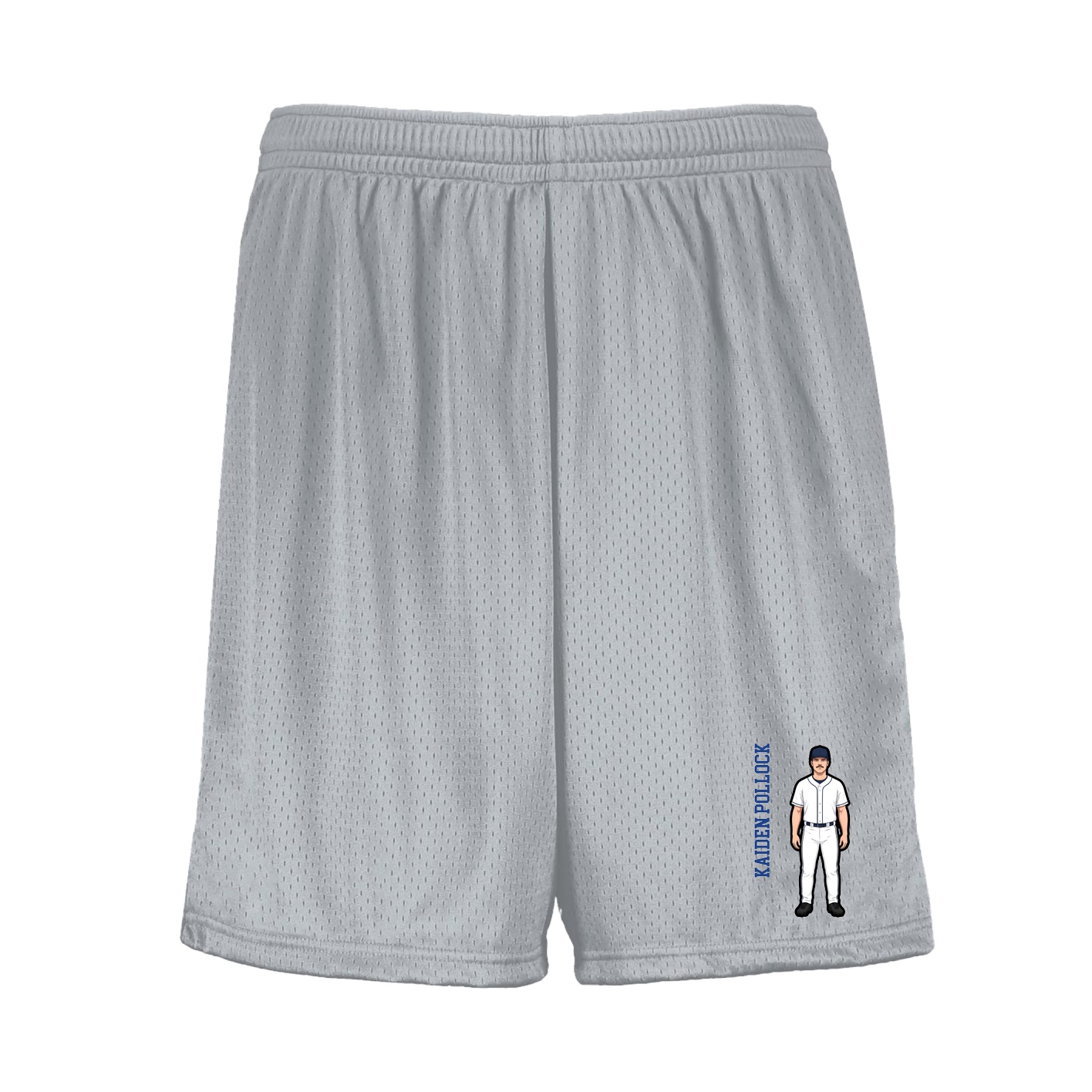 Shorts — Name Vertical in Silver
