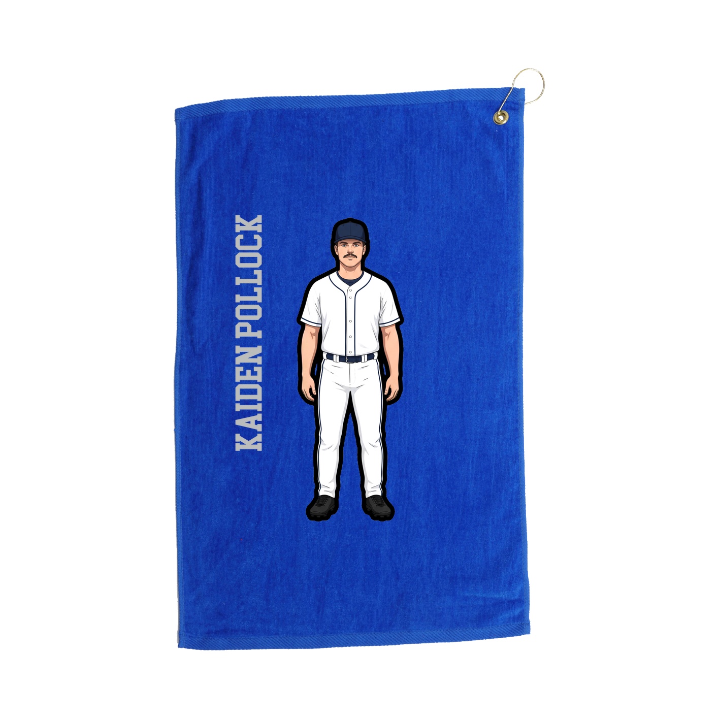 Golf Towel — Name Vertical in Royal