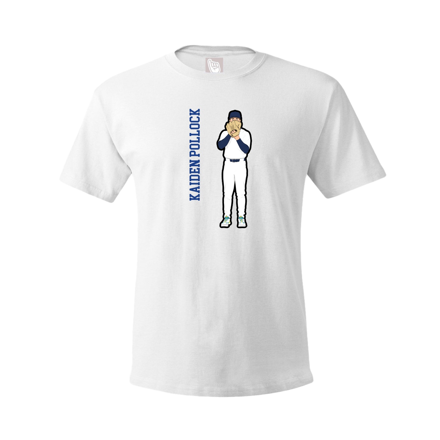 Tee — Name Vertical in White
