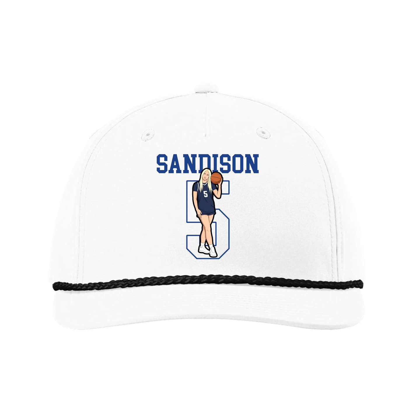 Five-Panel Classic Rope Cap — Shirsey in White