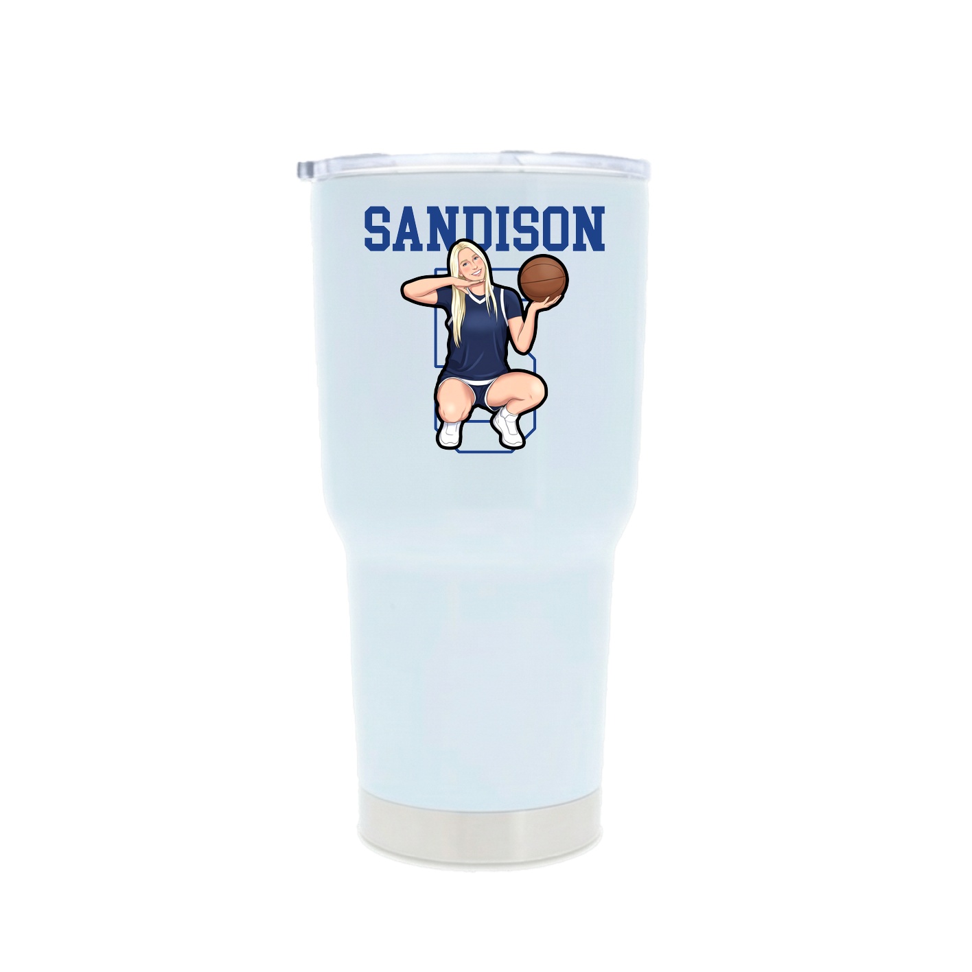 30oz Stainless Steel Tumbler — Shirsey in White