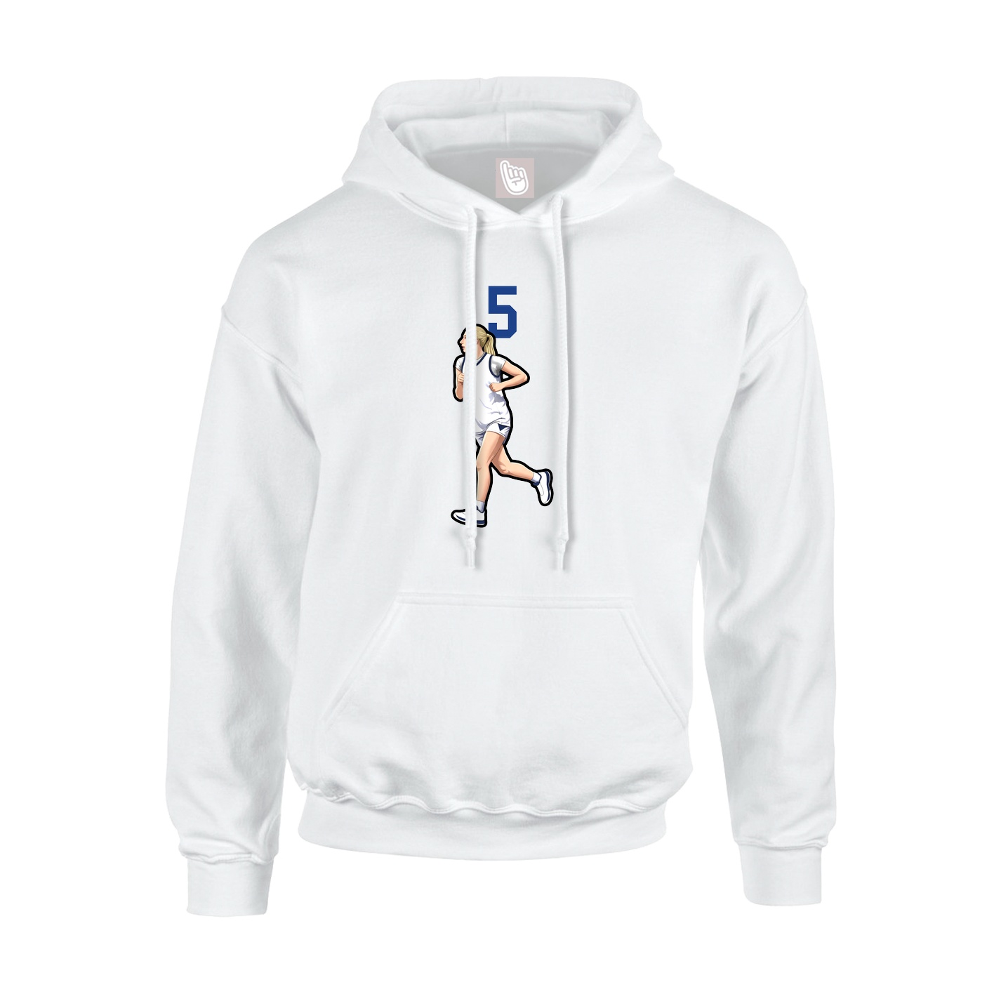 Hoodie — Number Top in White