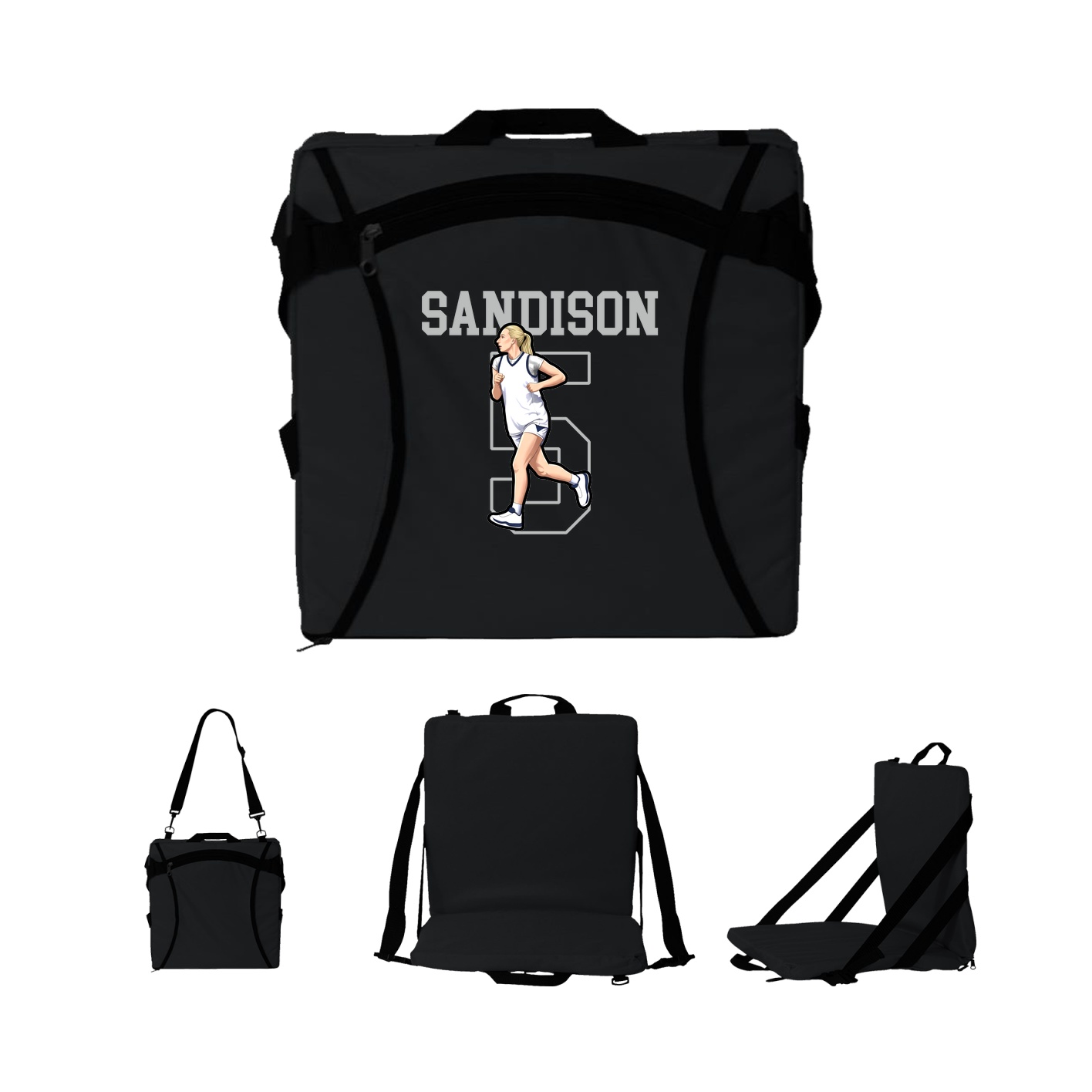 Folding Stadium Seat — Shirsey in Black