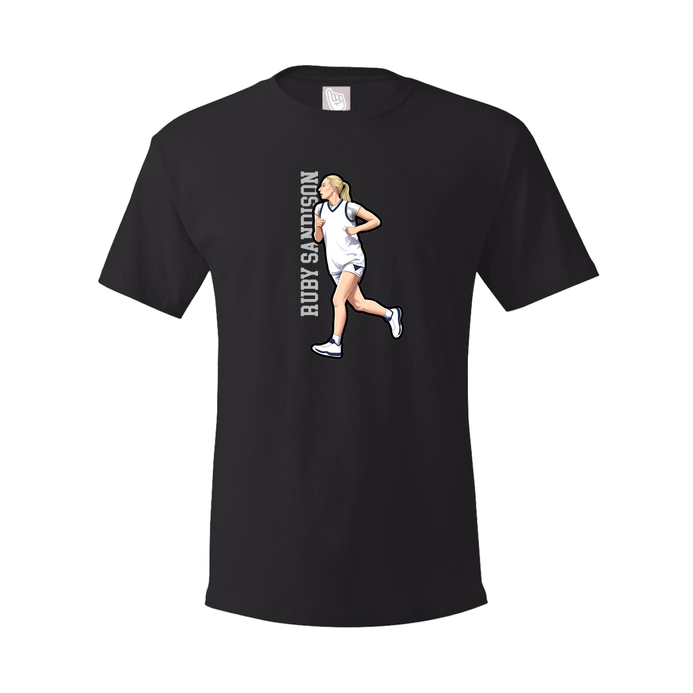 Youth Tee — Name Vertical in Black