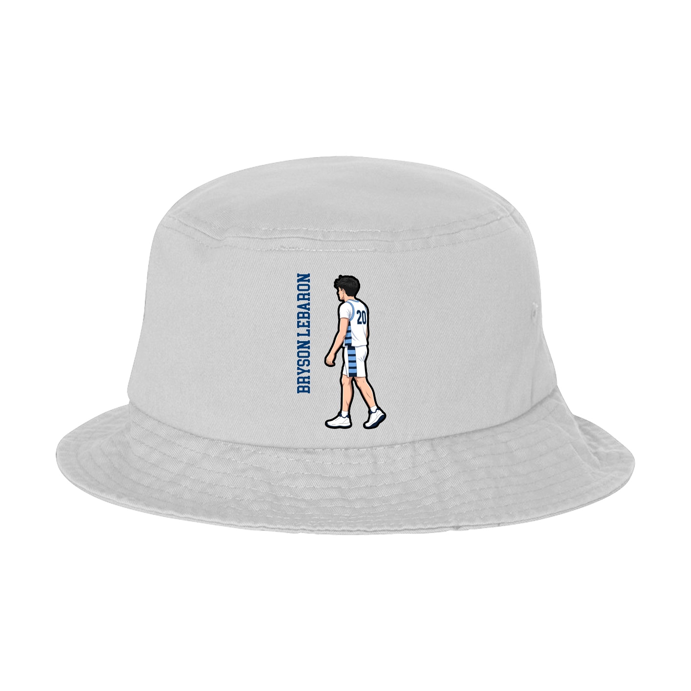 Bucket Cap — Name Vertical in White