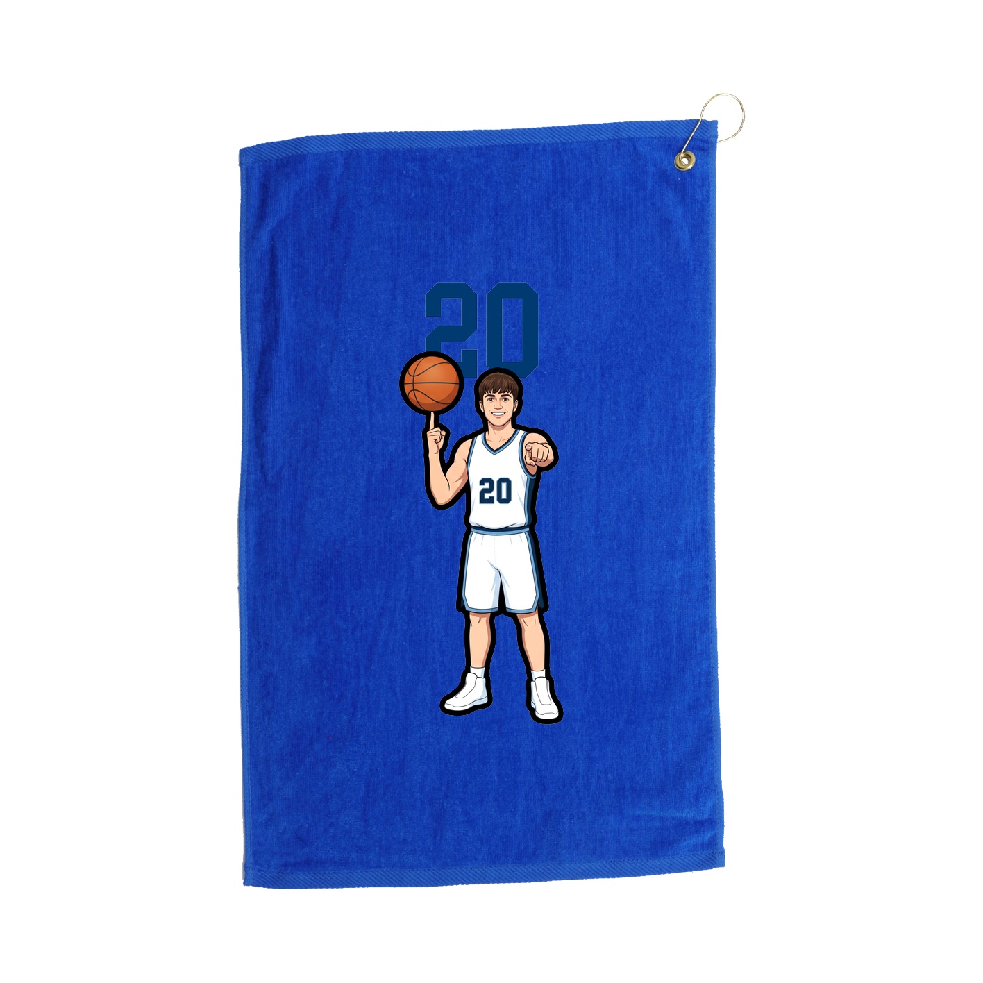 Golf Towel — Number Top in Royal