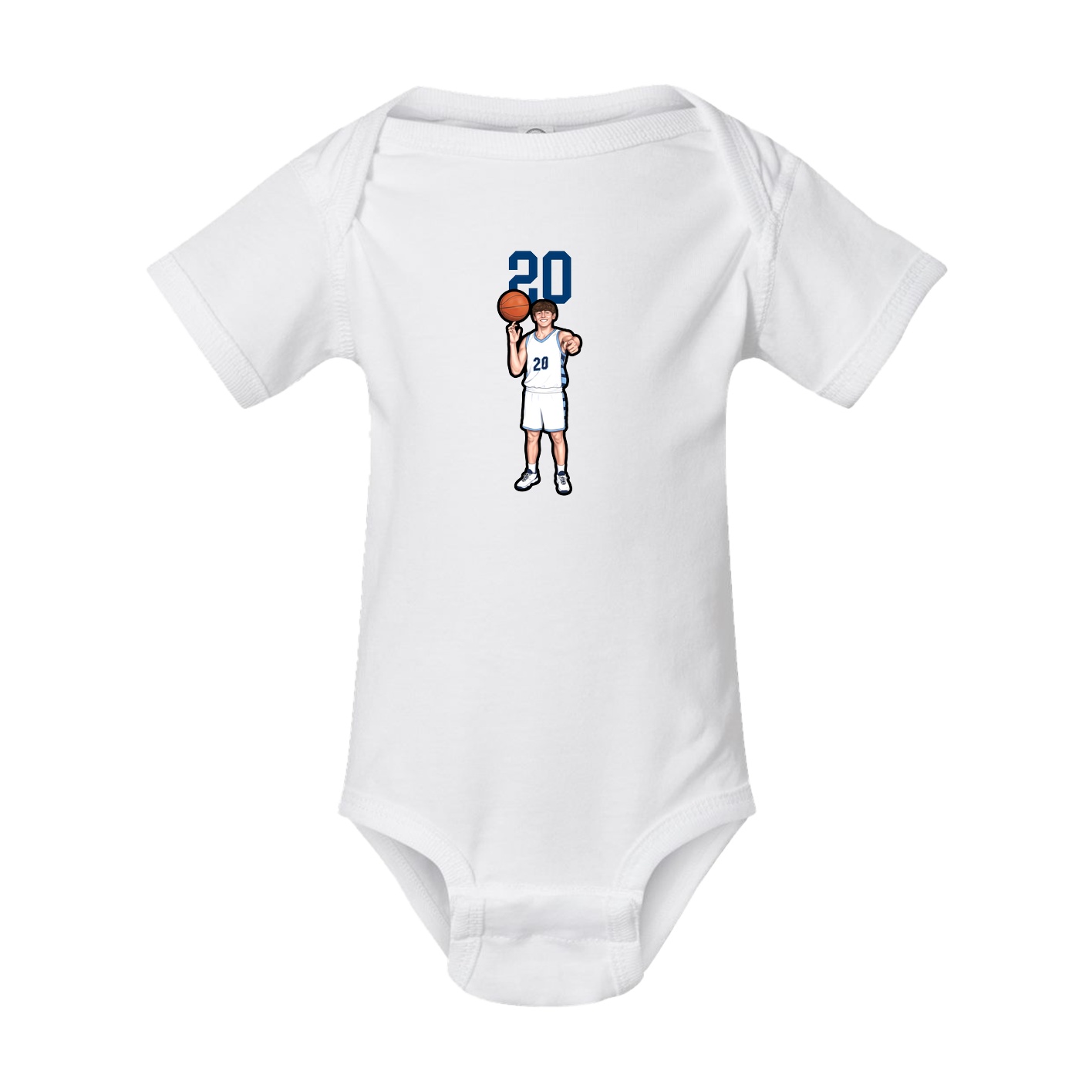 Baby Onesie — Number Top in White
