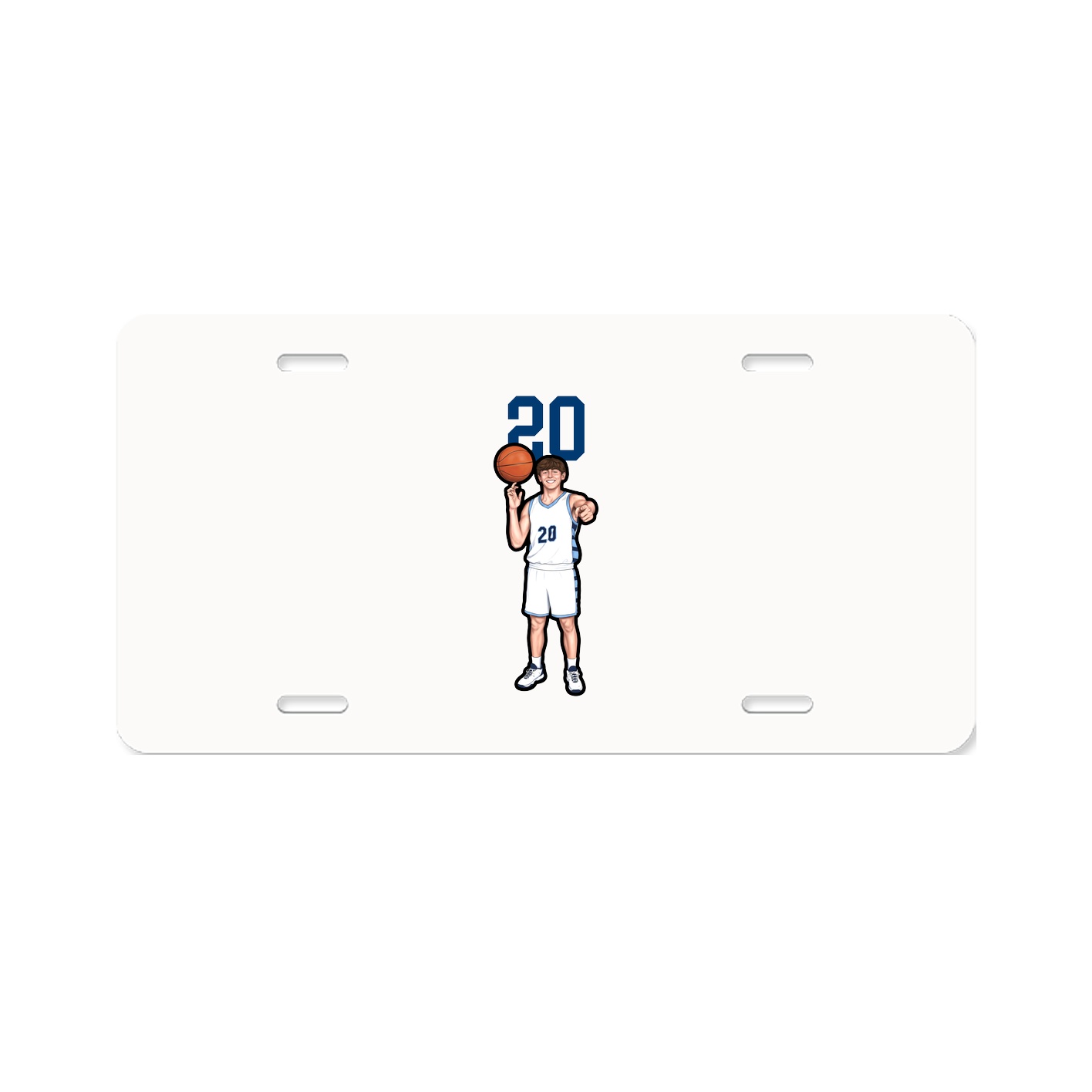 License Plate — Number Top in Classic