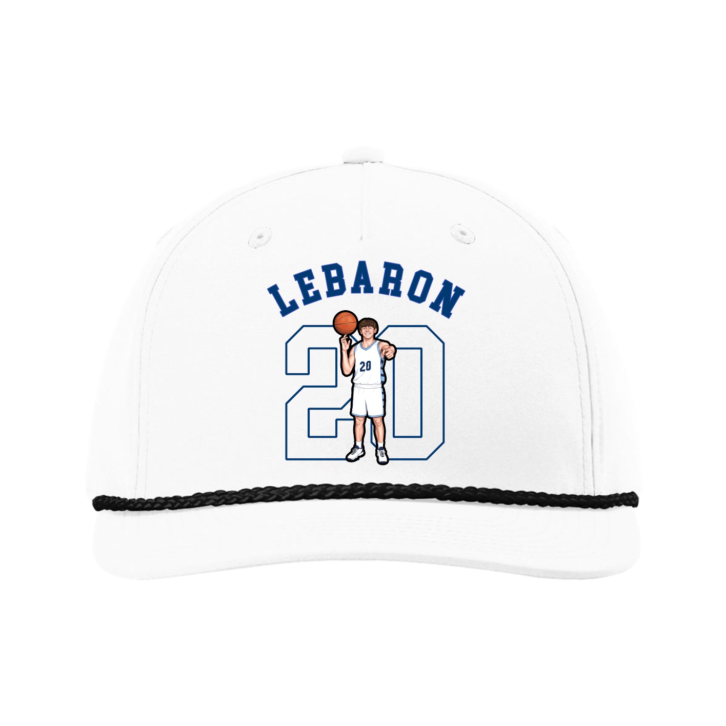 Five-Panel Classic Rope Cap — Shirsey Arch in White