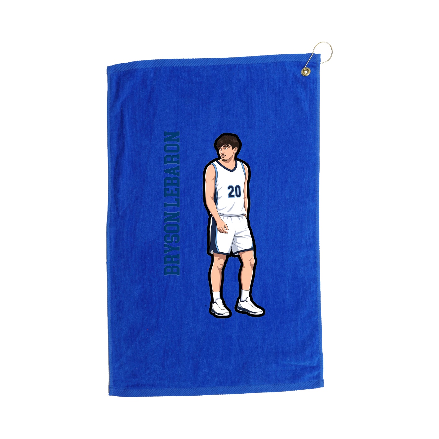 Golf Towel — Name Vertical in Royal