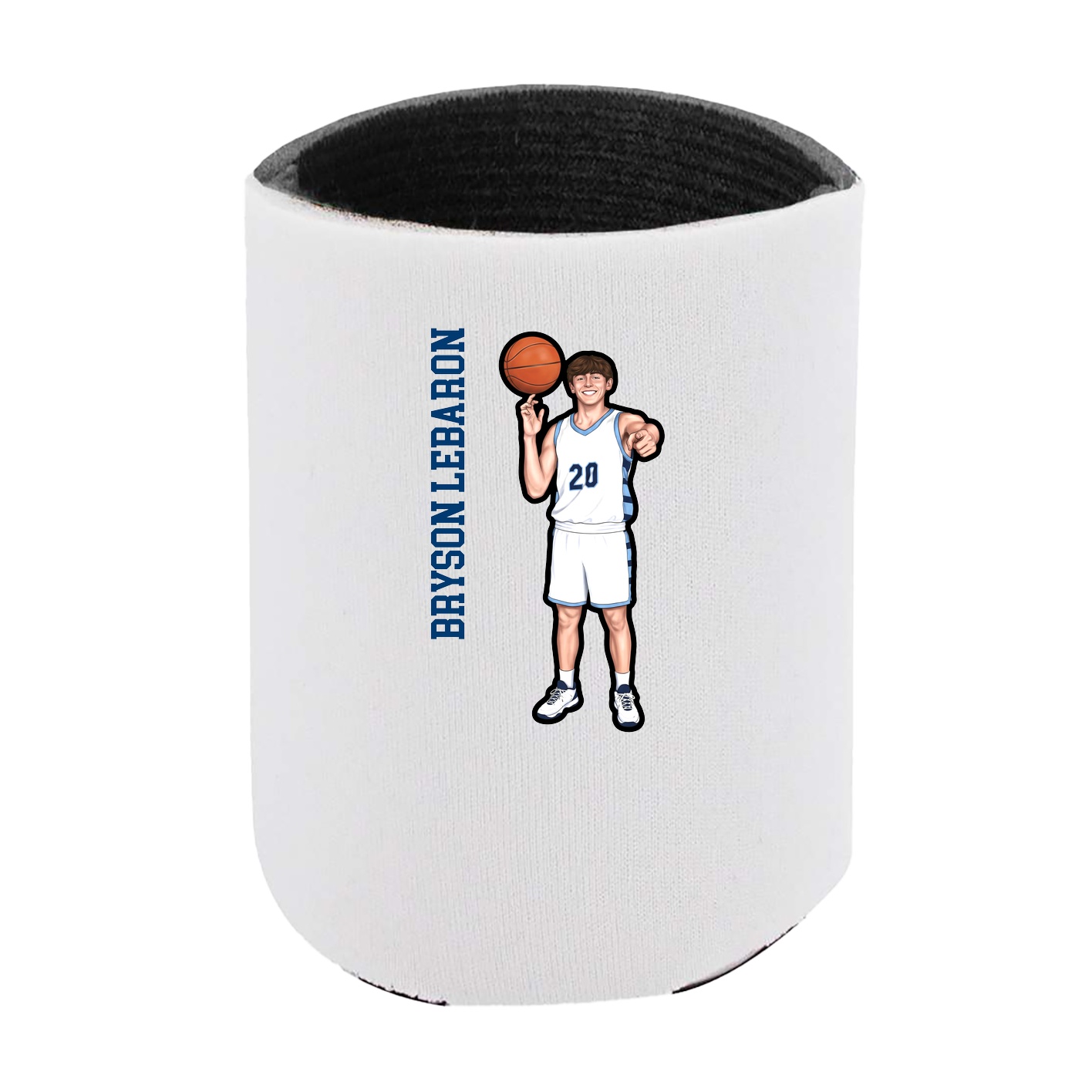 Can Holder — Name Vertical in White