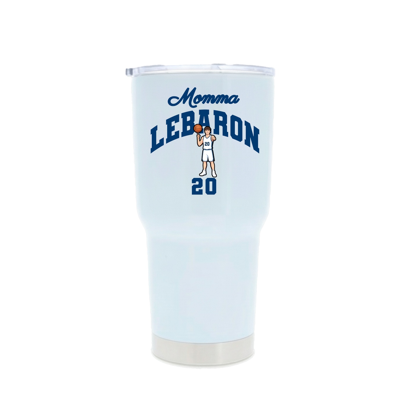 30oz Stainless Steel Tumbler — Mothers Day Arch in White