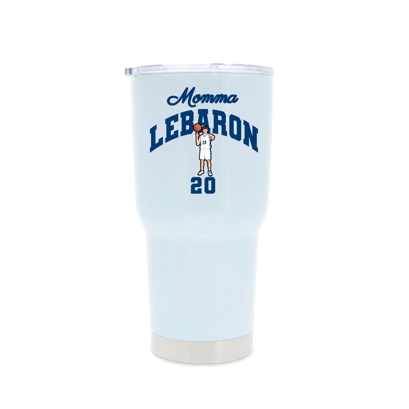 30oz Stainless Steel Tumbler — Mothers Day Arch in White