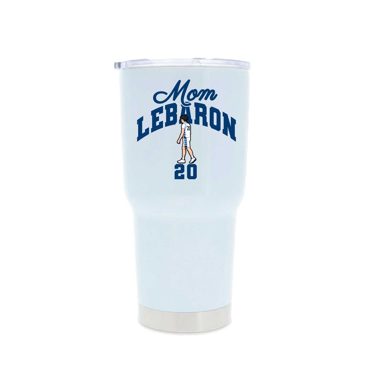 30oz Stainless Steel Tumbler — Mothers Day Arch in White
