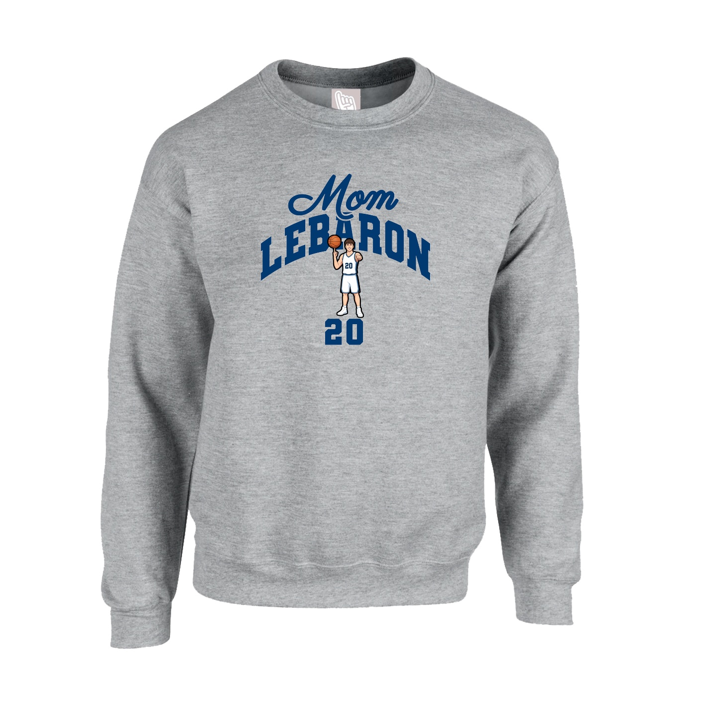 Fleece Crew — Mothers Day Arch in Grey