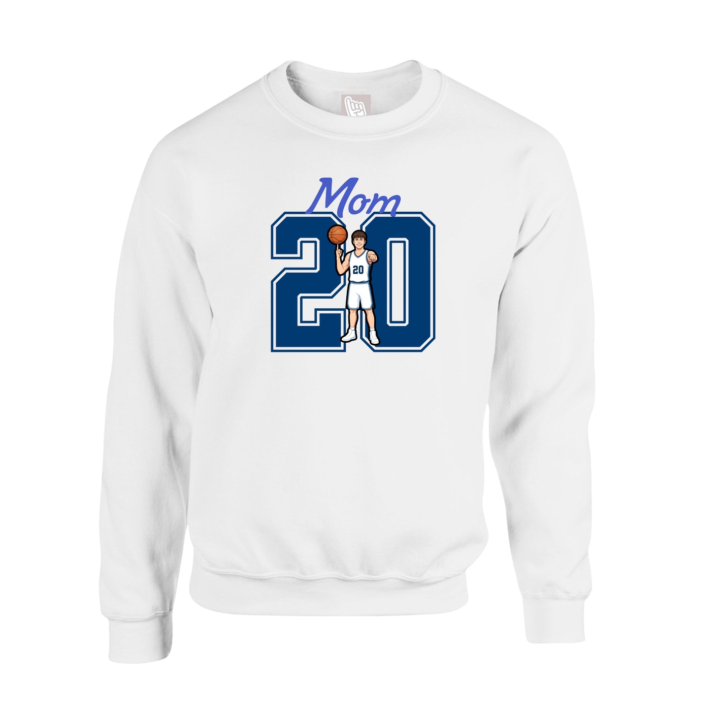 Fleece Crew — Mothers Day Shirsey in White