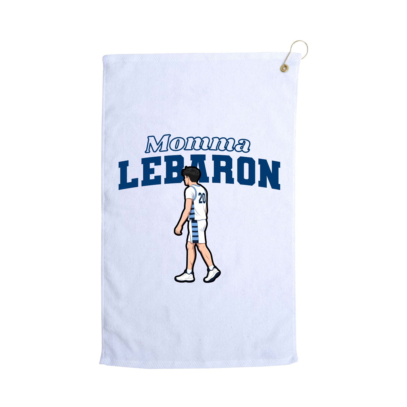 Golf Towel — Mothers Day Block in White