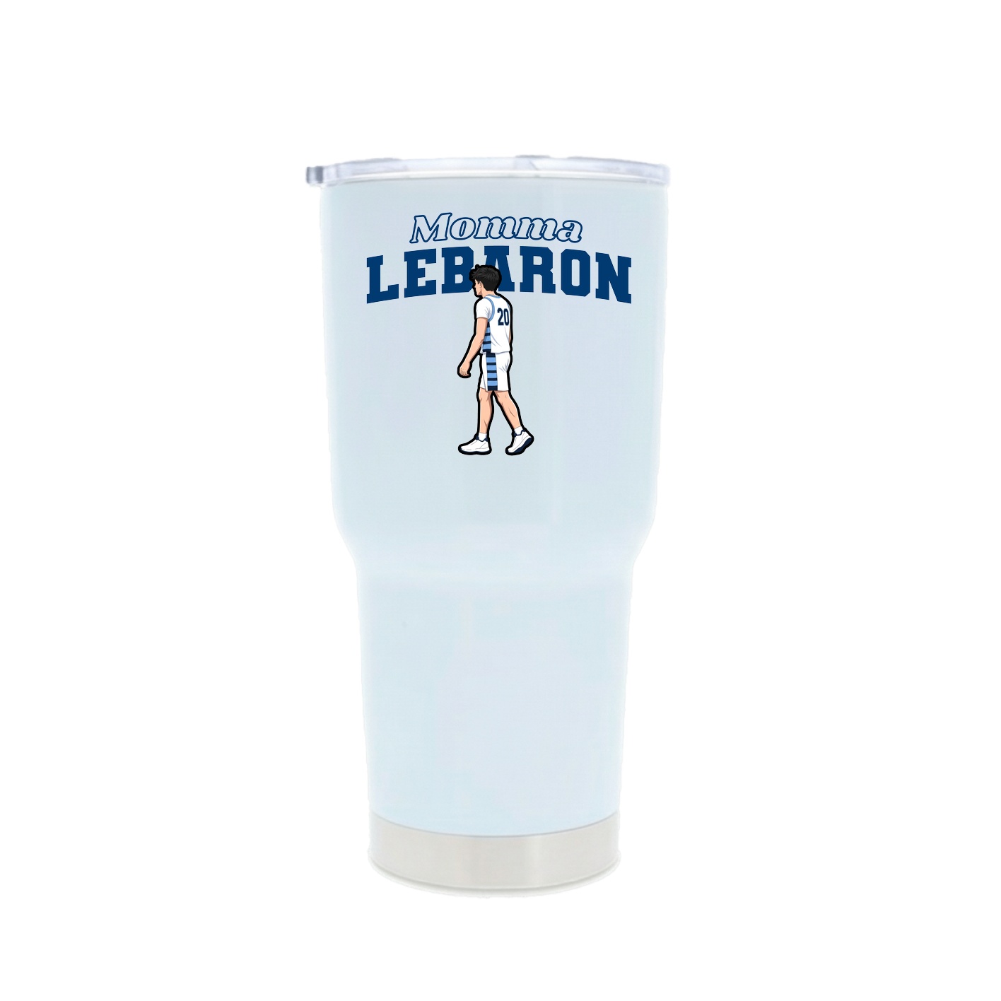 30oz Stainless Steel Tumbler — Mothers Day Block in White