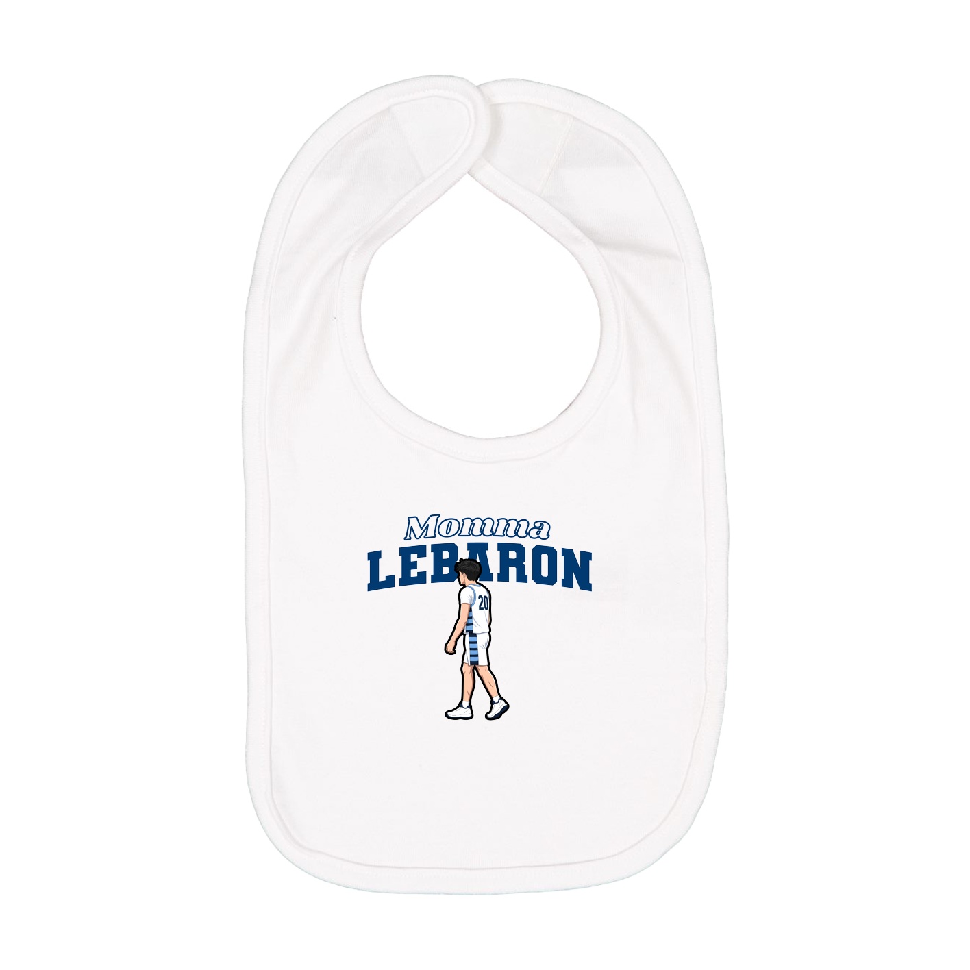 Infant Bib — Mothers Day Block in White