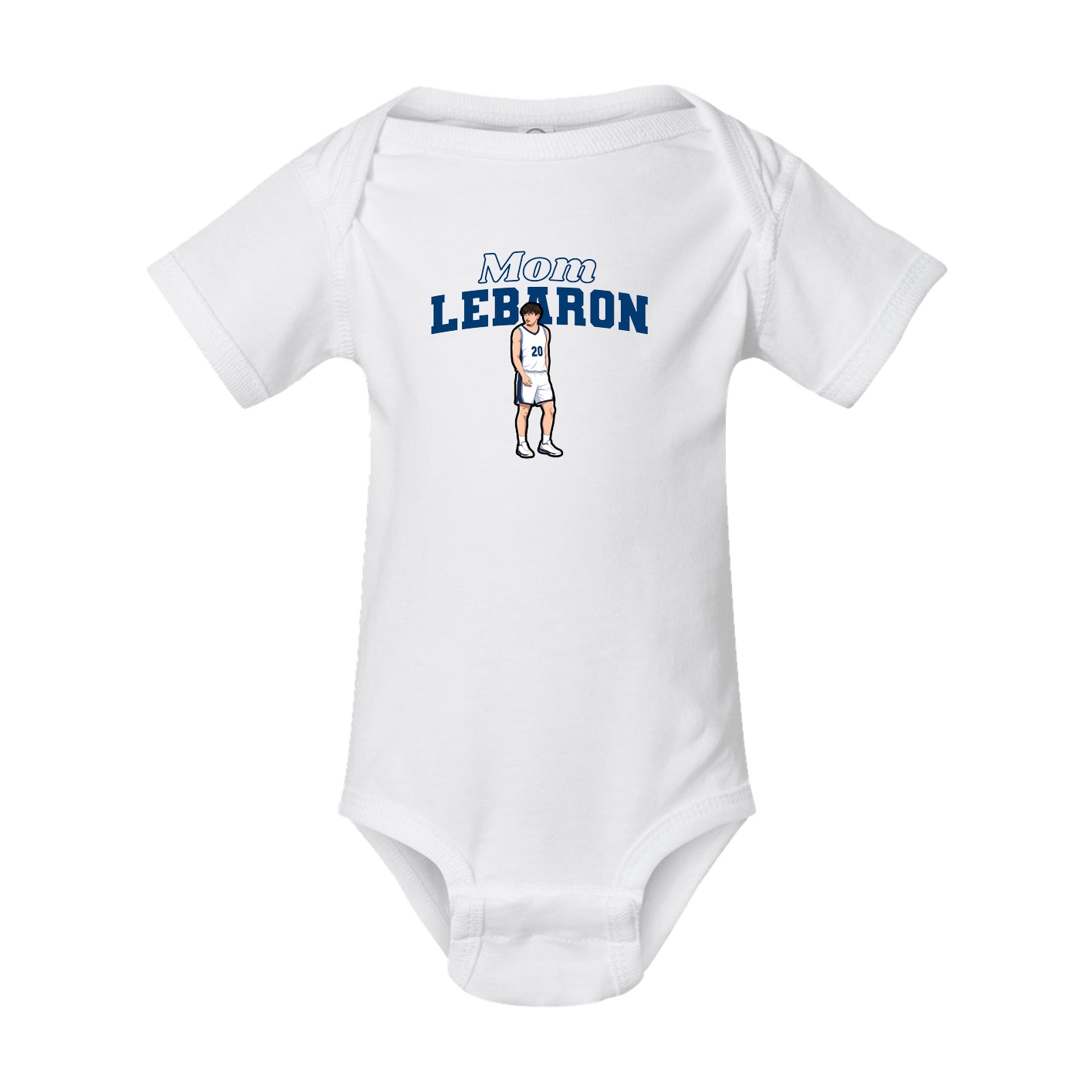 Baby Onesie — Mothers Day Block in White