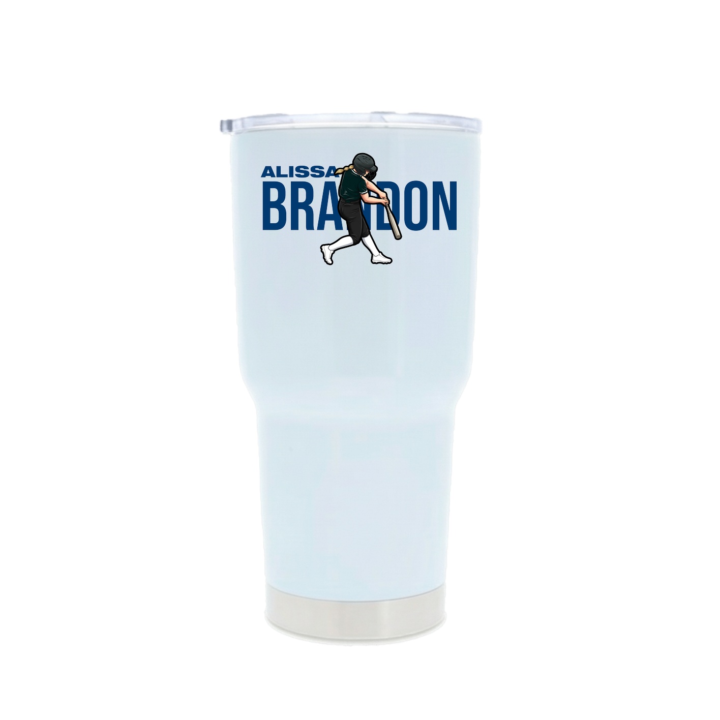 30oz Stainless Steel Tumbler — Player Name in White