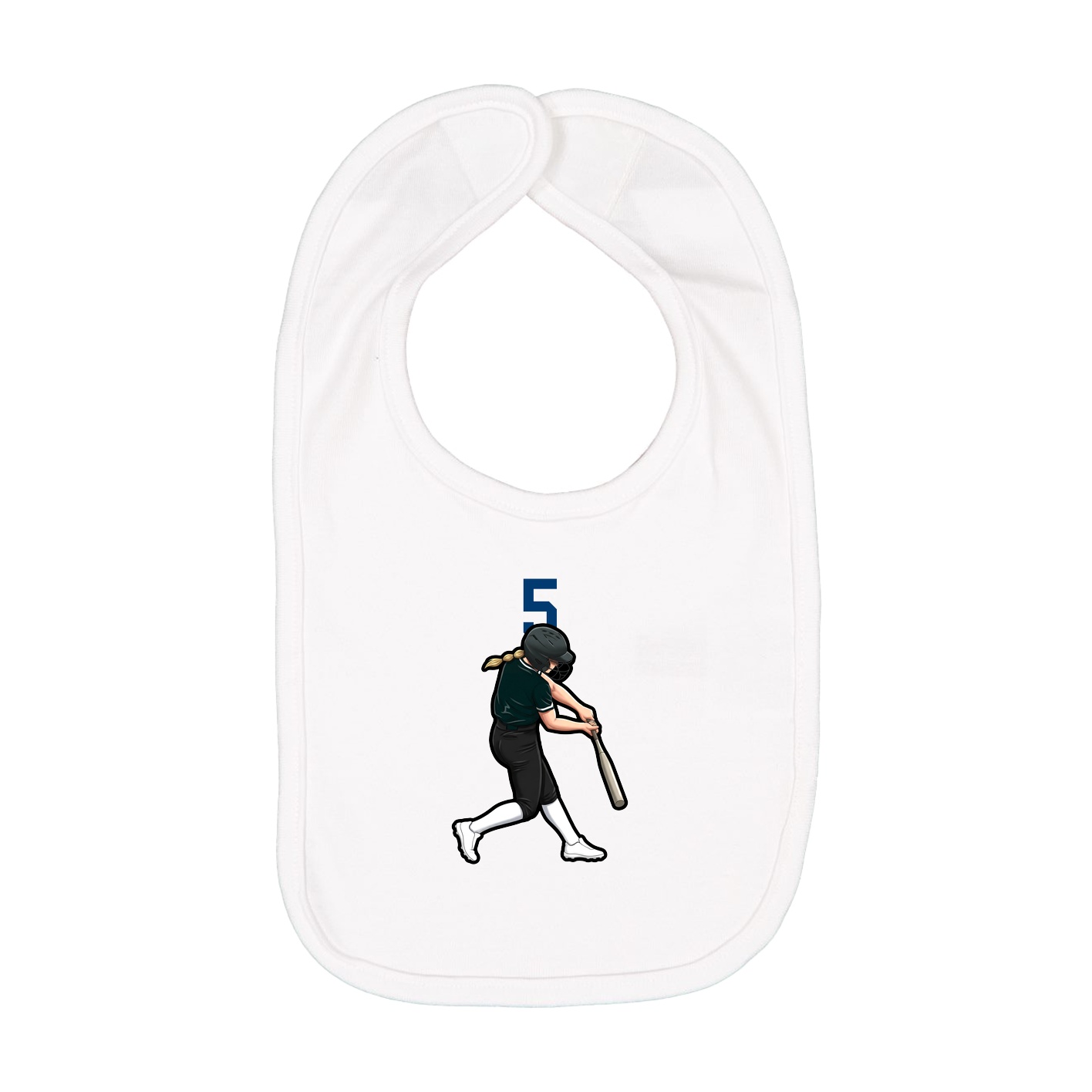 Infant Bib — Number Top in White