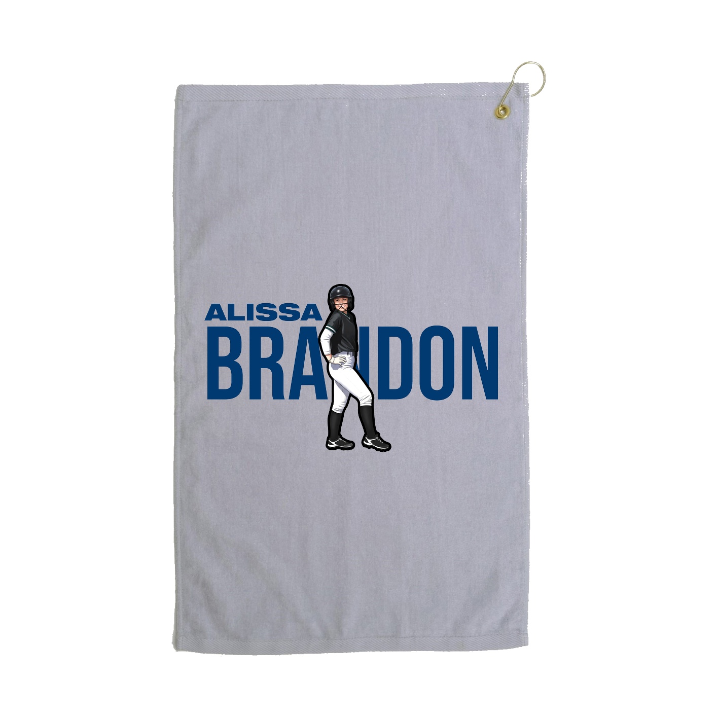 Golf Towel — Player Name in Grey
