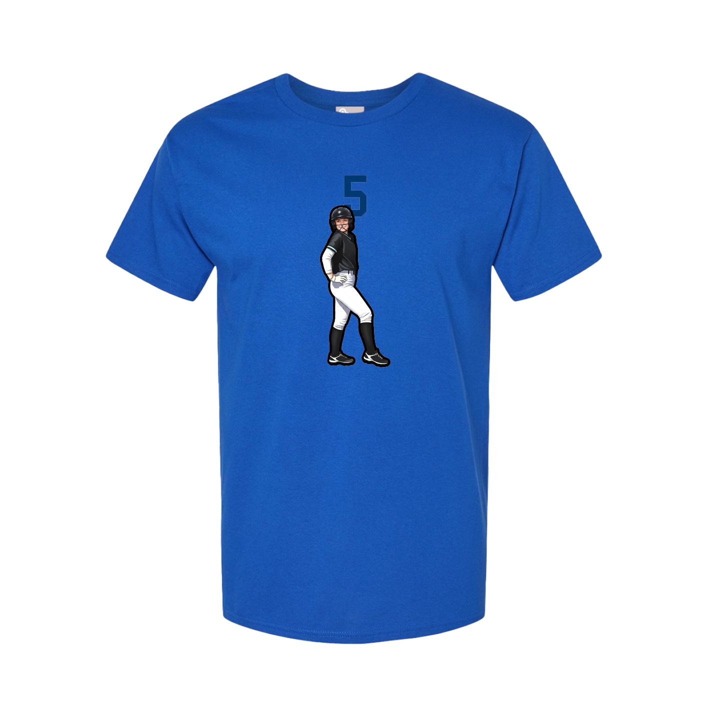 Youth Tee — Number Top in Royal