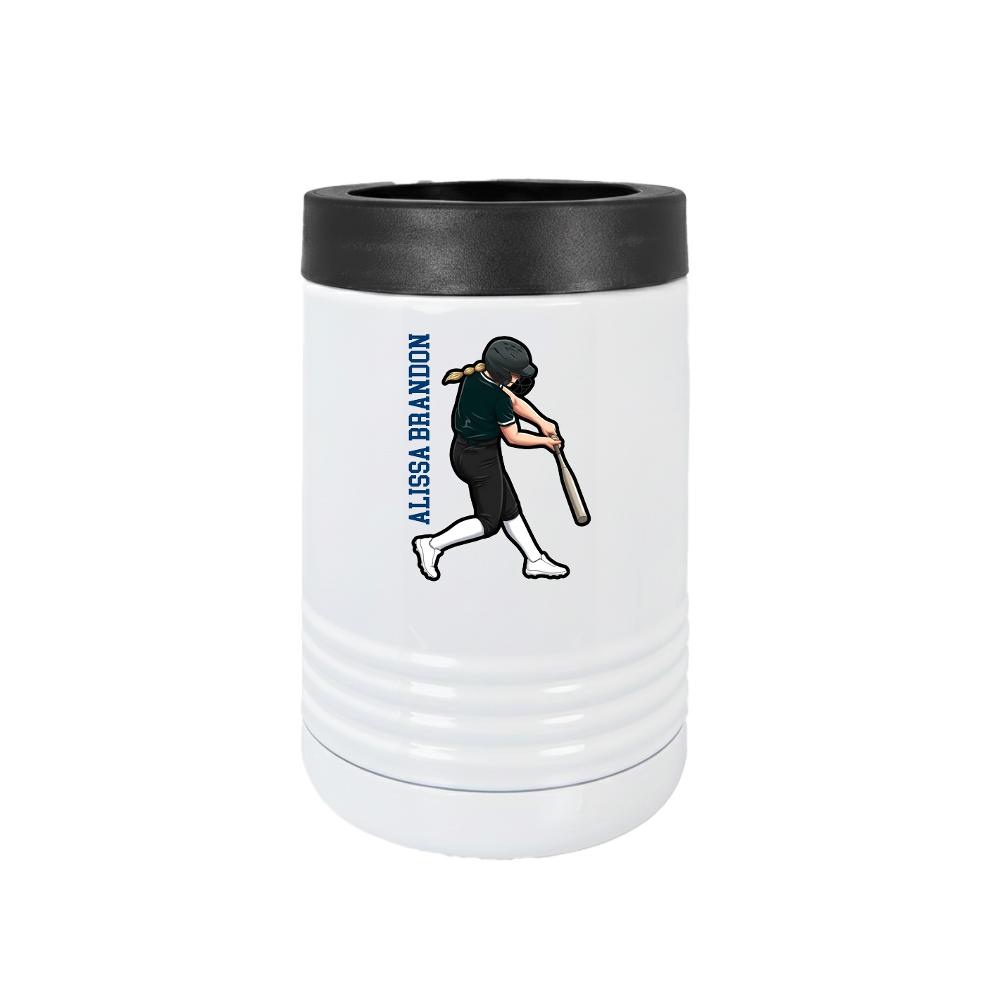 Beverage Holder — Name Vertical in White