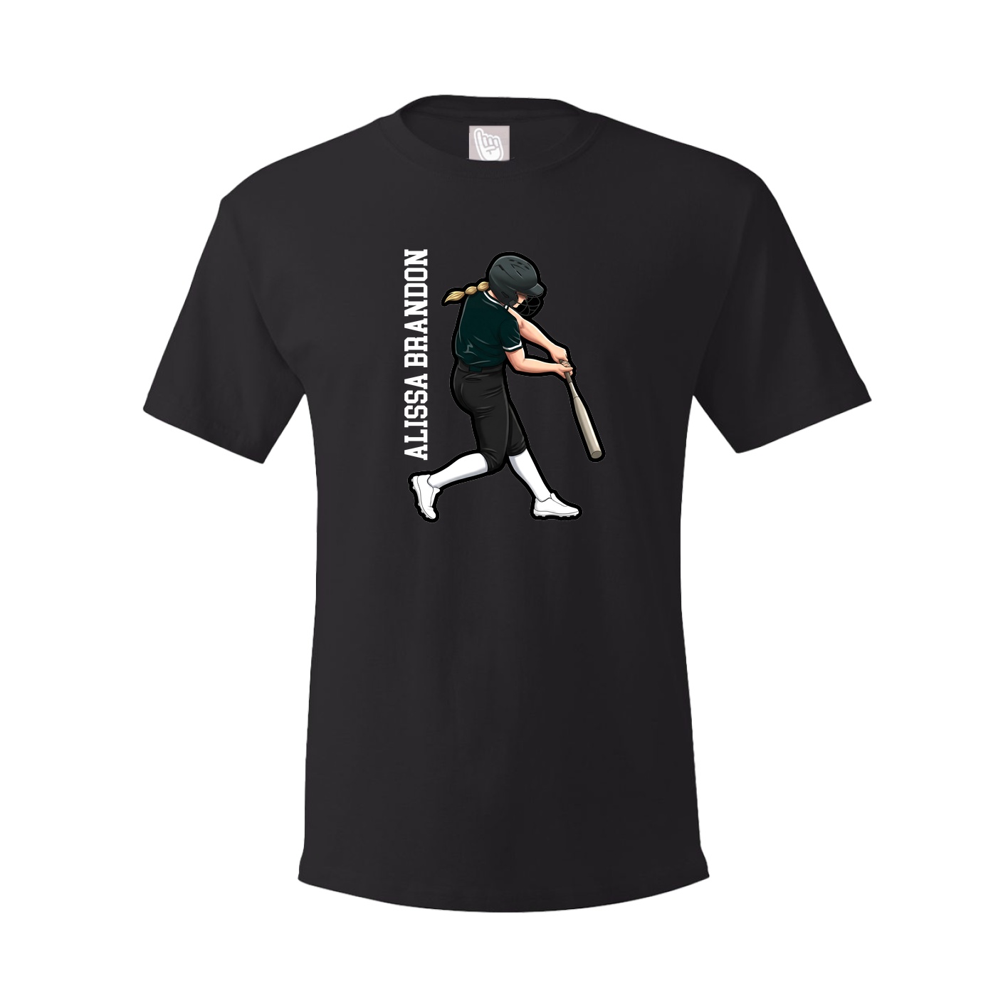 Youth Tee — Name Vertical in Black