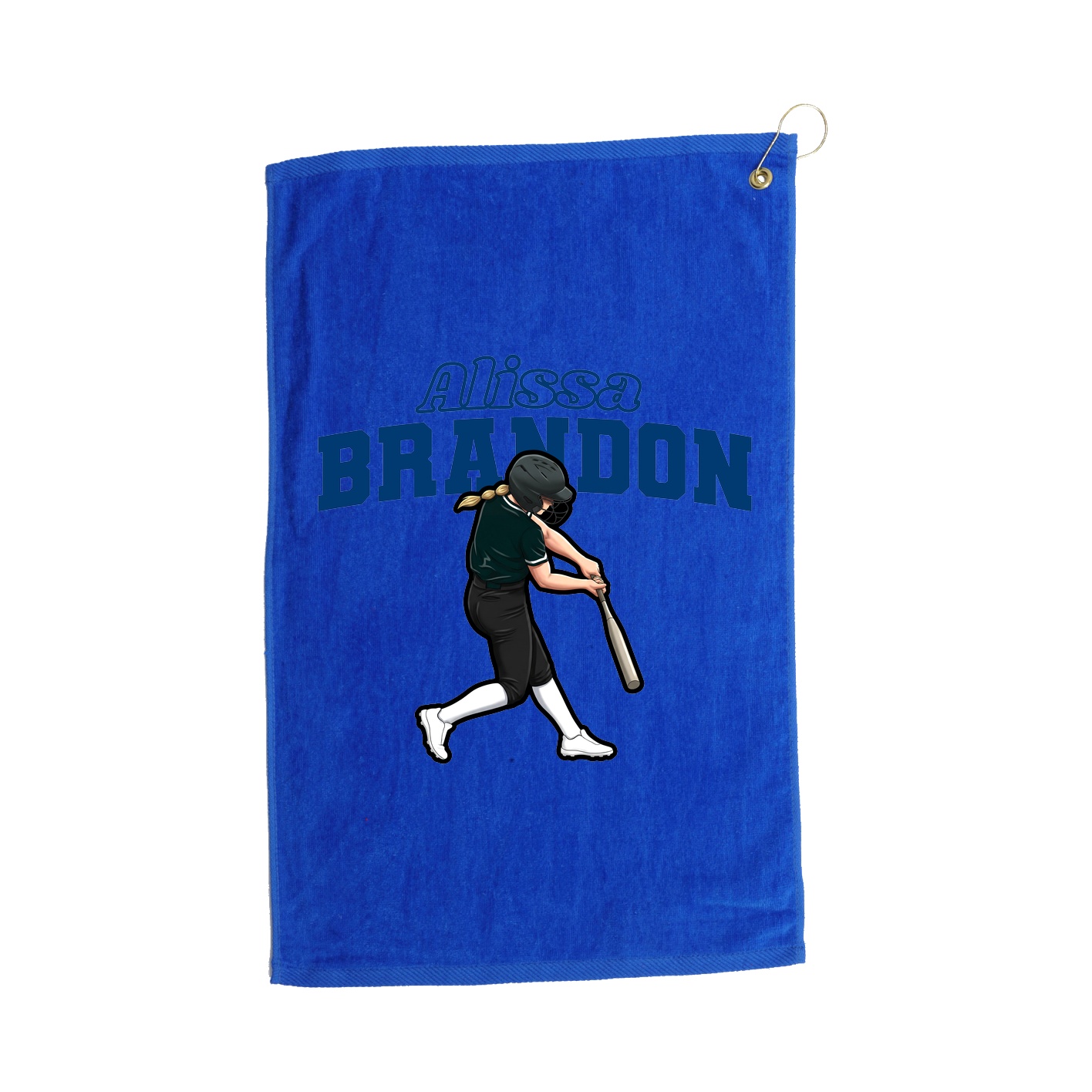 Golf Towel — Name Arch in Royal