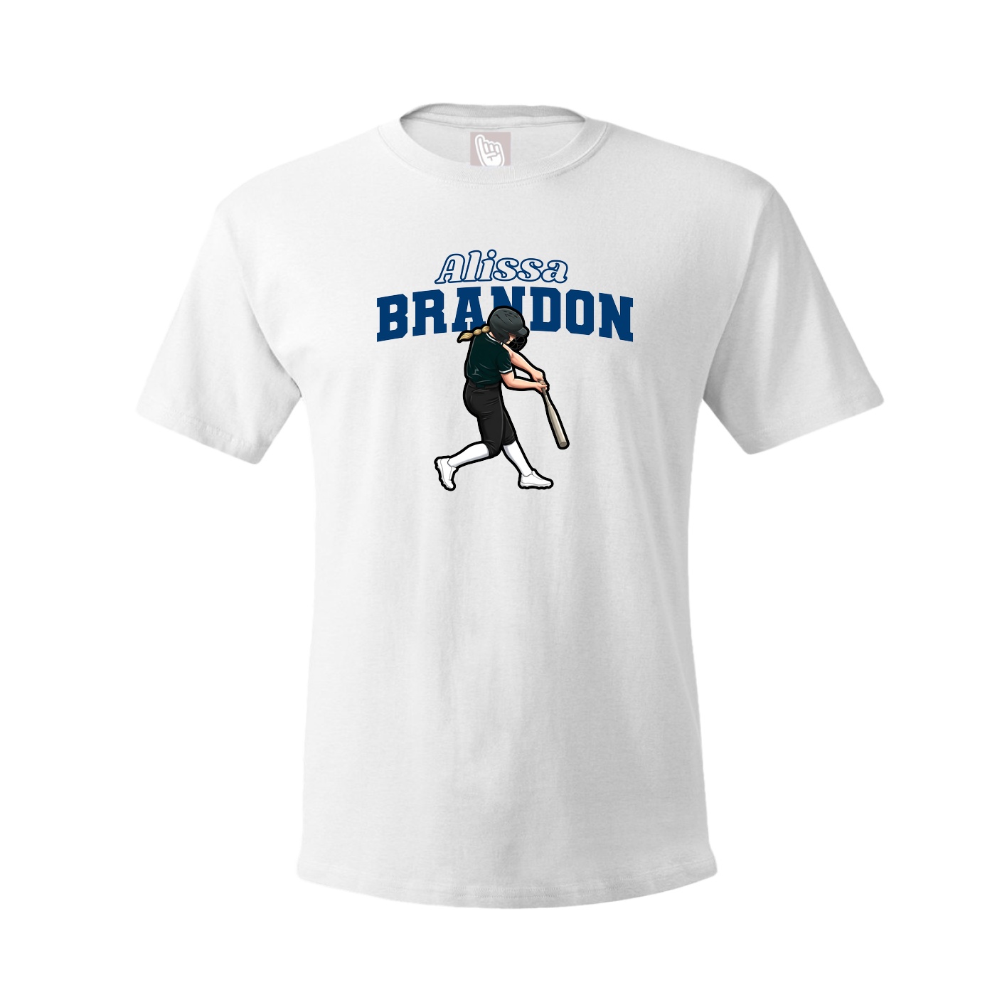 Youth Tee — Name Arch in White