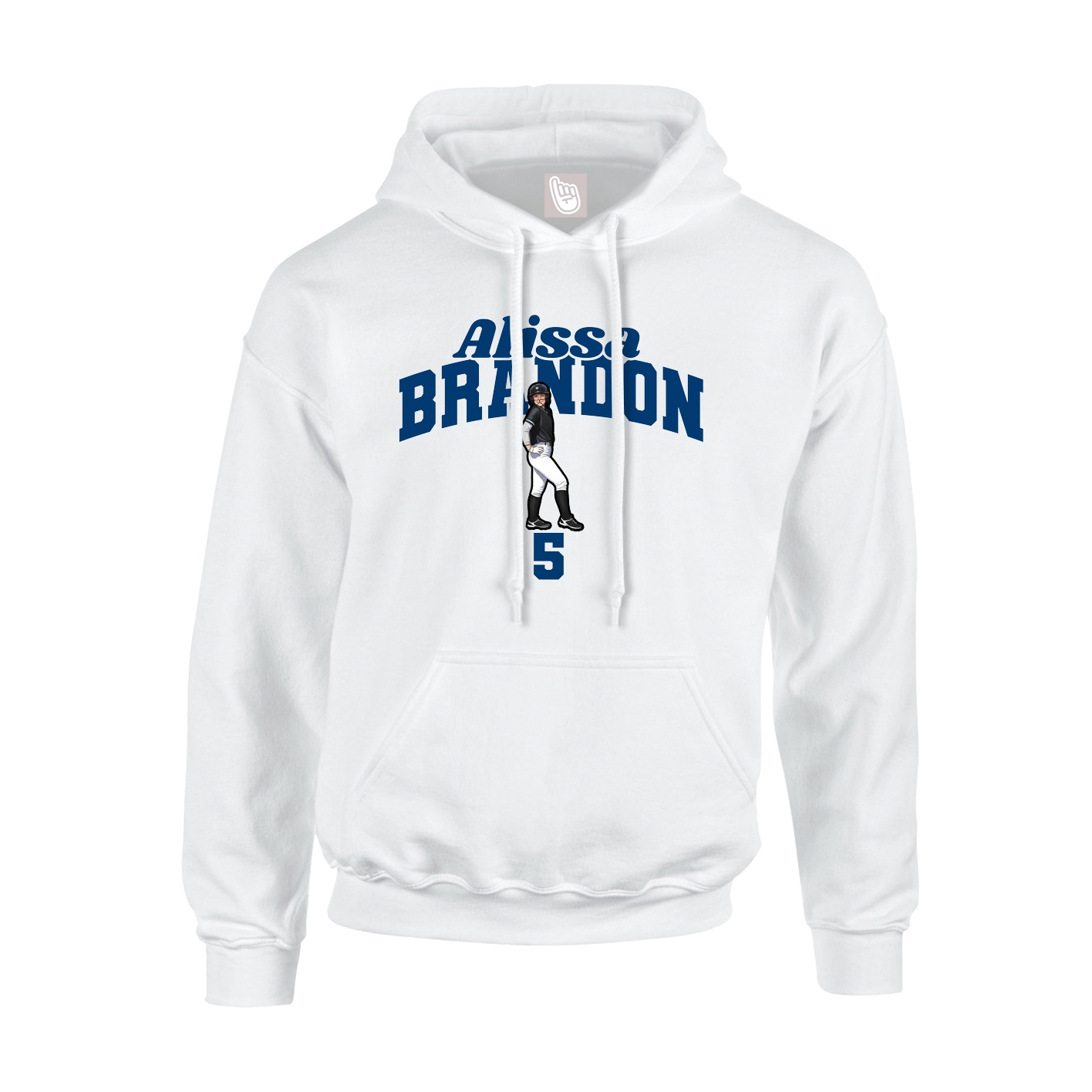 Youth Hoodie — Signature Arch in White