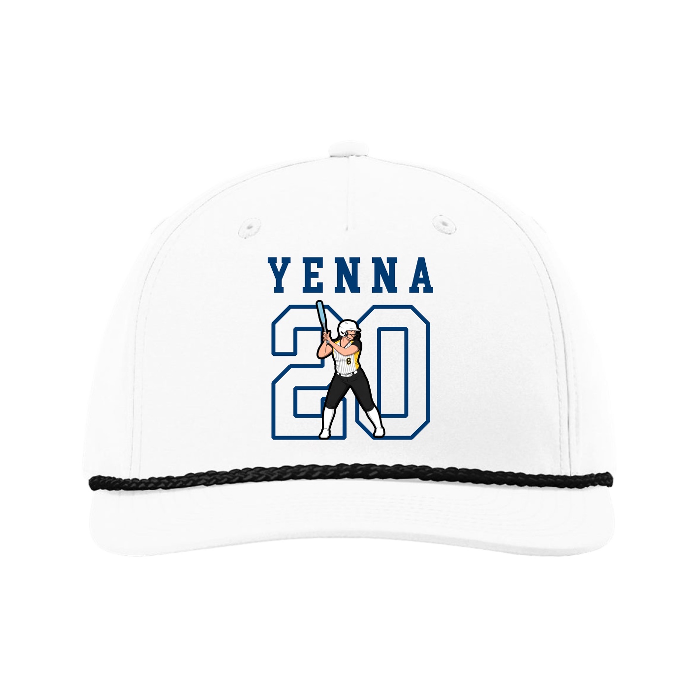 Five-Panel Classic Rope Cap — Shirsey in White
