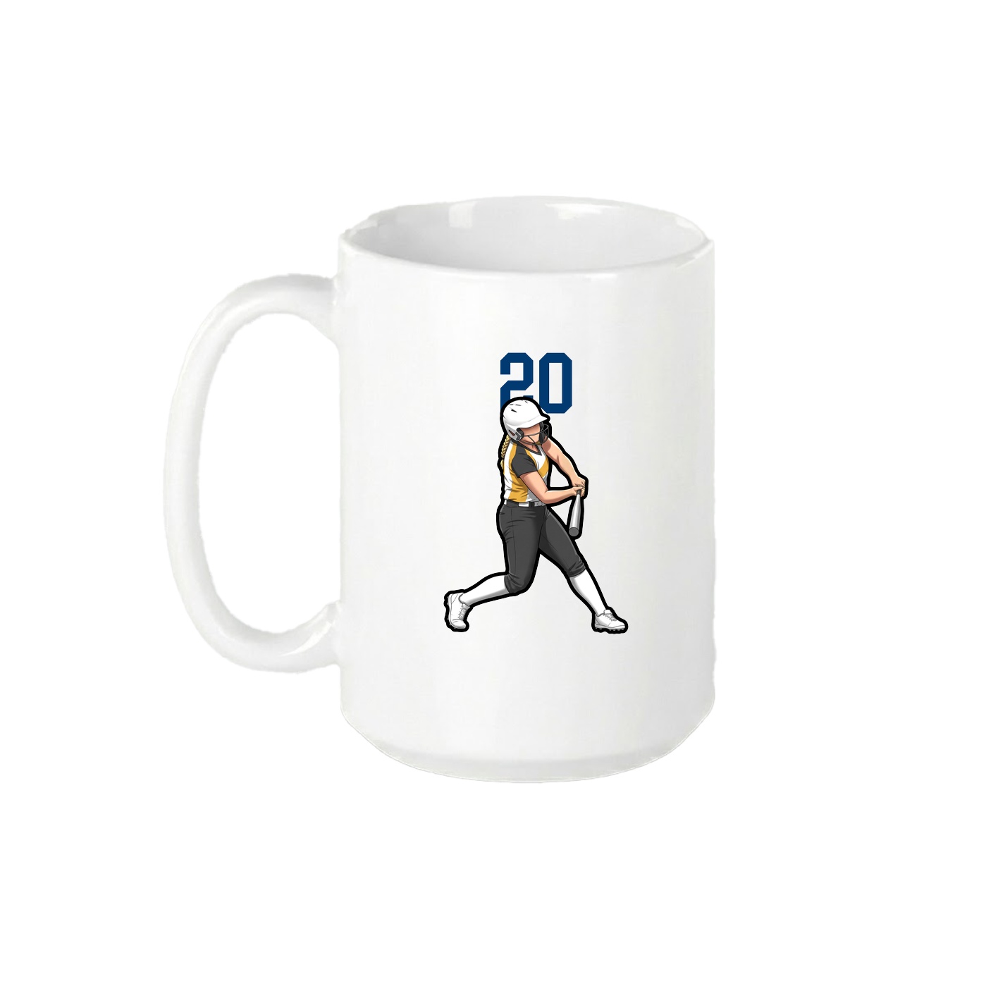15oz Coffee Mug — Number Top in White