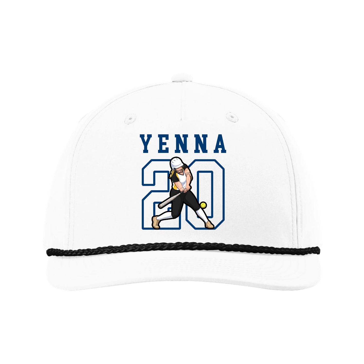 Five-Panel Classic Rope Cap — Shirsey in White