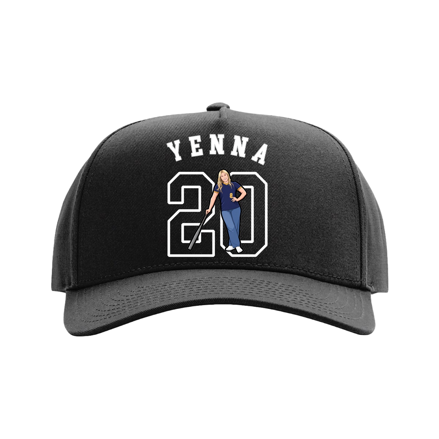 Full Fabric Five-Panel Champ Cap — Shirsey Arch in Black